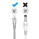 The difference between biOrb AC and DC transformer connections