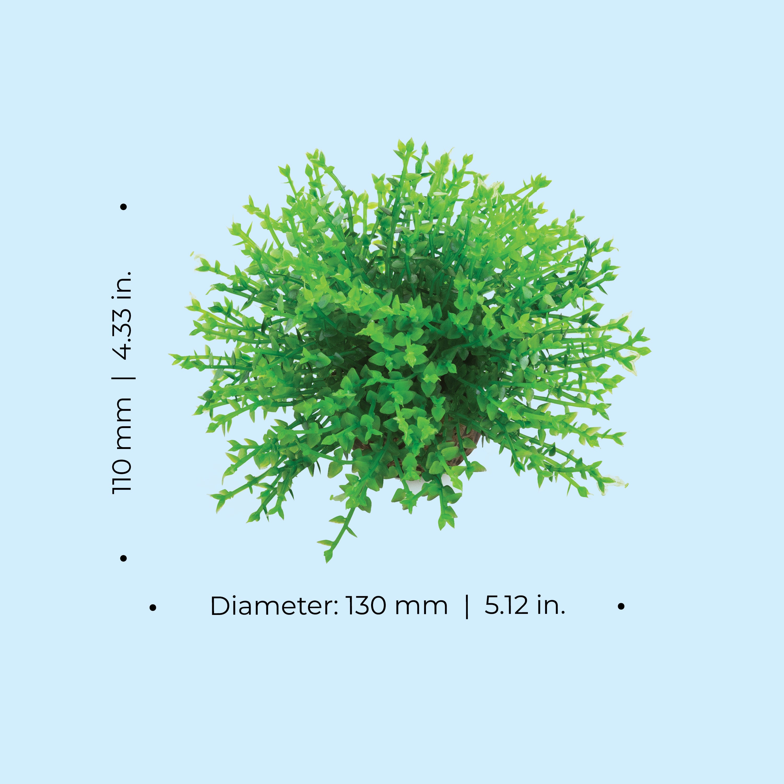 Green Flower Ball - Dimensions