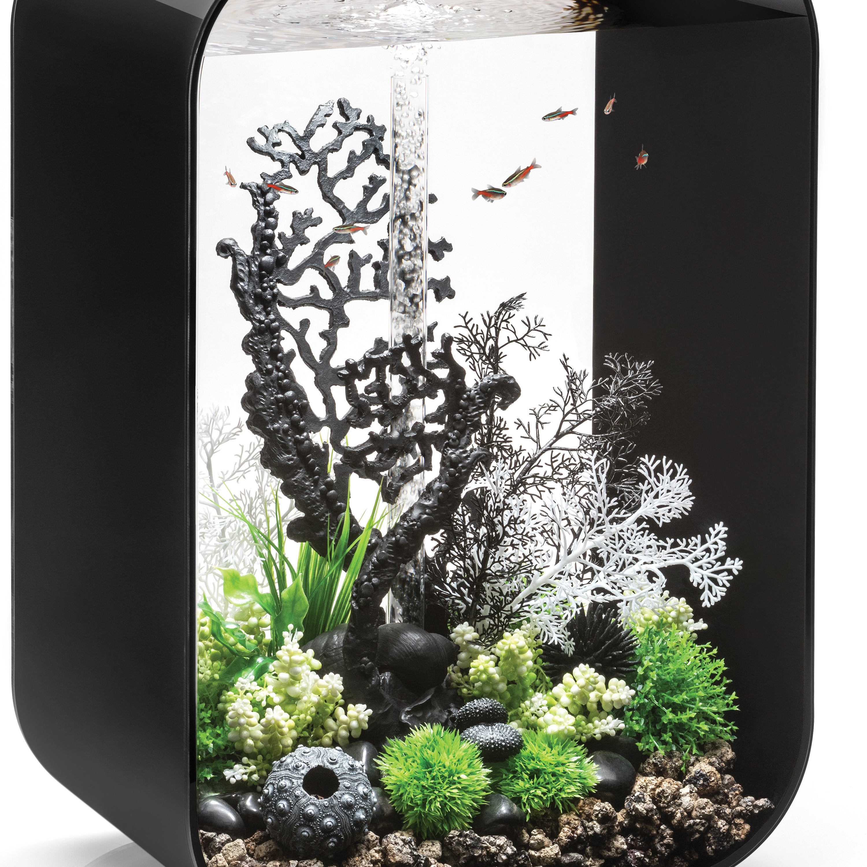 Black Extra Large Fan Coral Sculpture in use