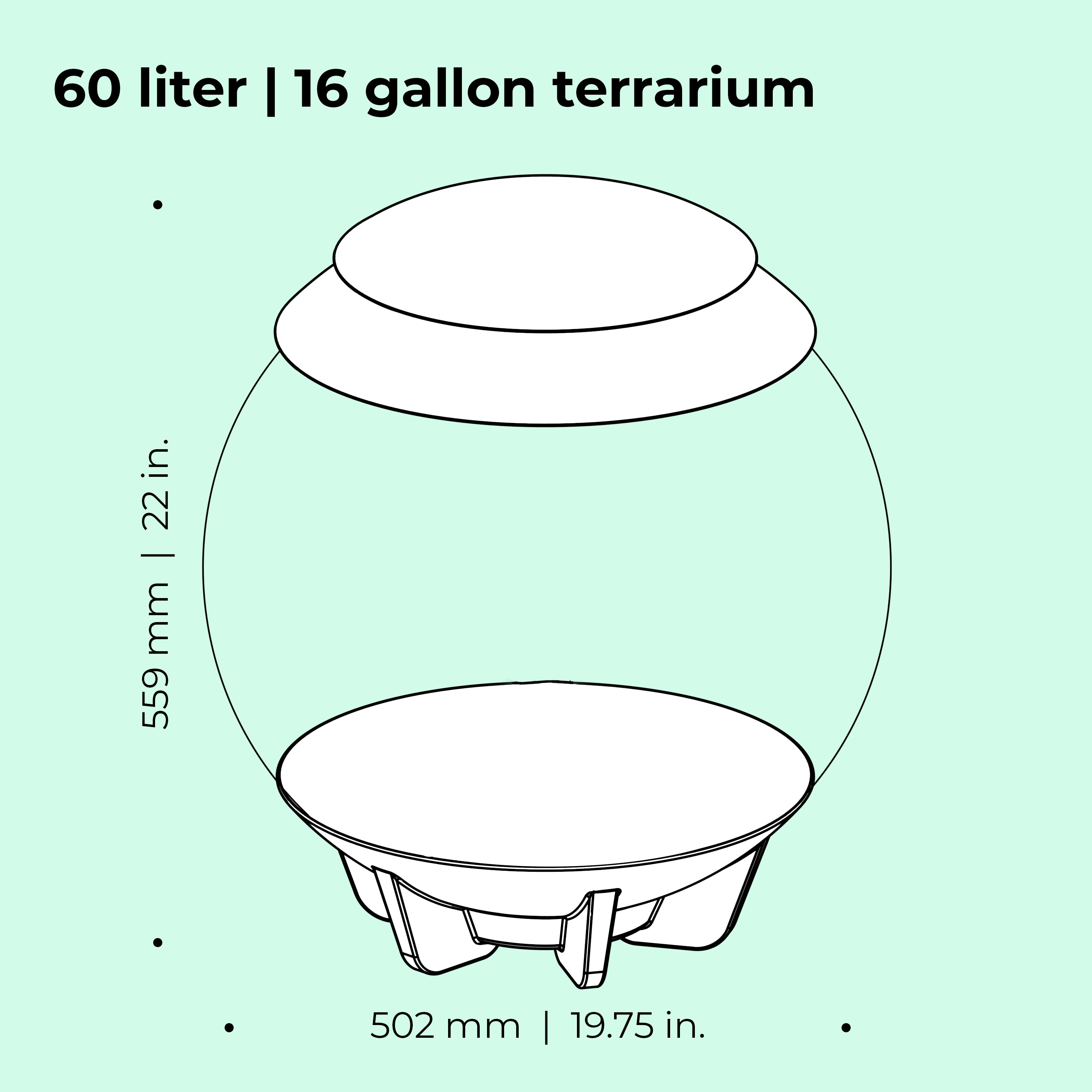 biOrb AIR 60 Dimensions