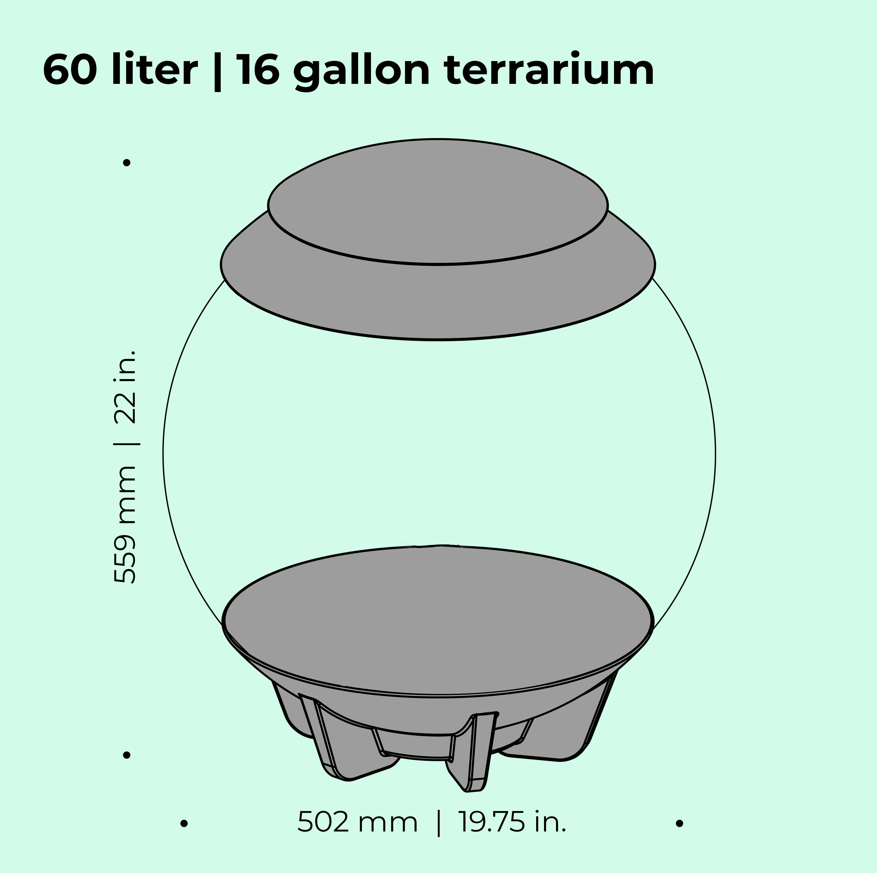 biOrb AIR 60 Dimensions