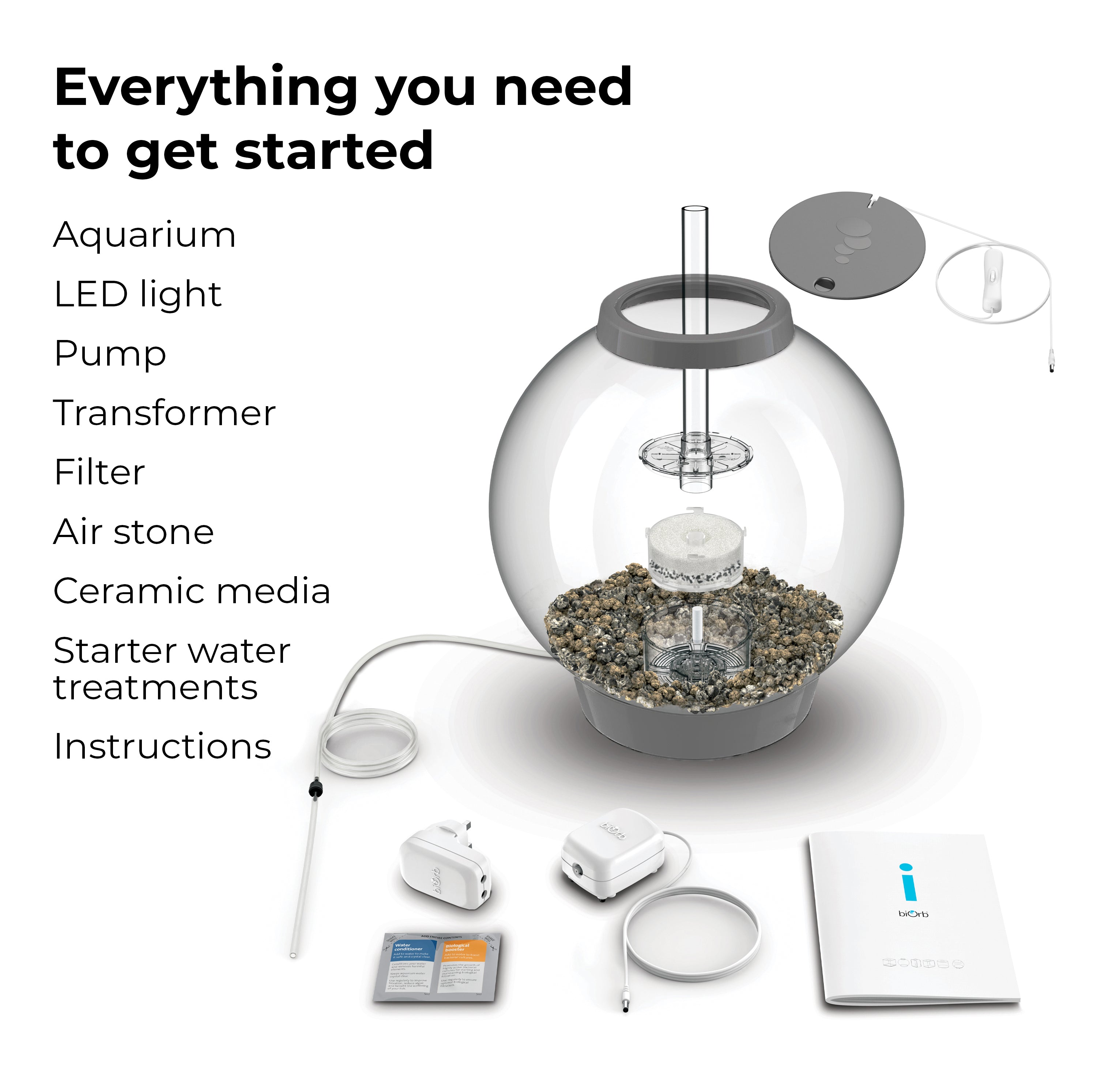 Everything you need to get started with CLASSIC 30 Aquarium with Standard Light - 8 gallon