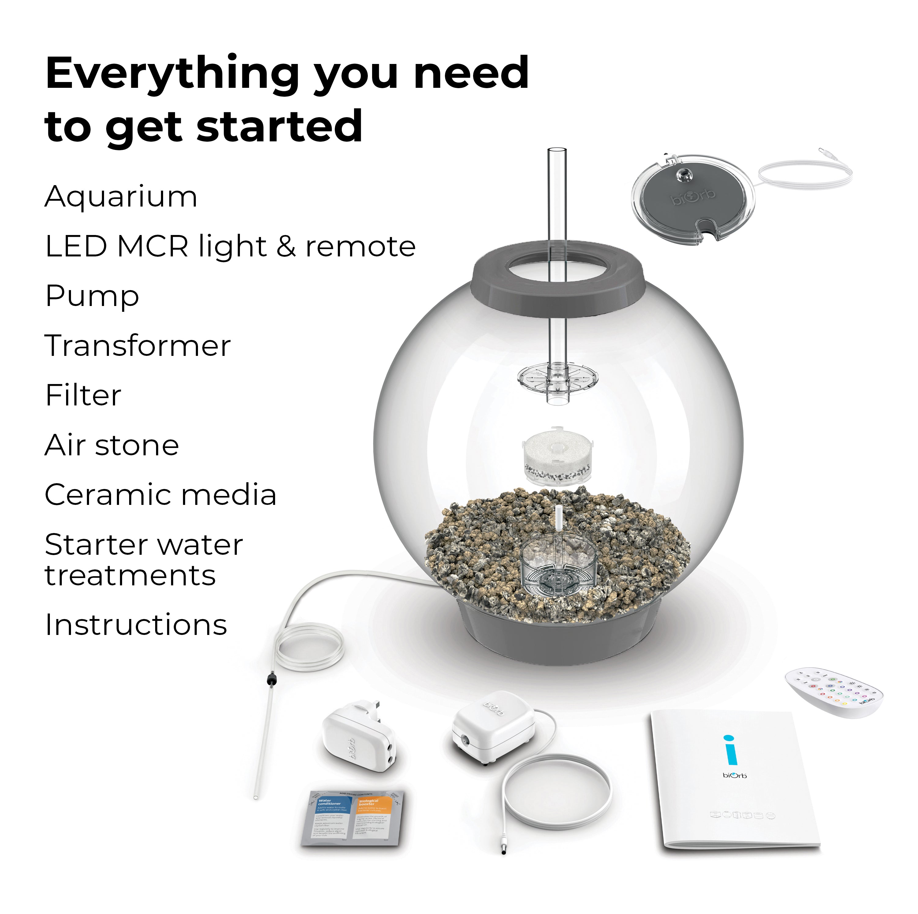 Everything you need to get started CLASSIC 60 Aquarium with MCR Light - 16 gallon