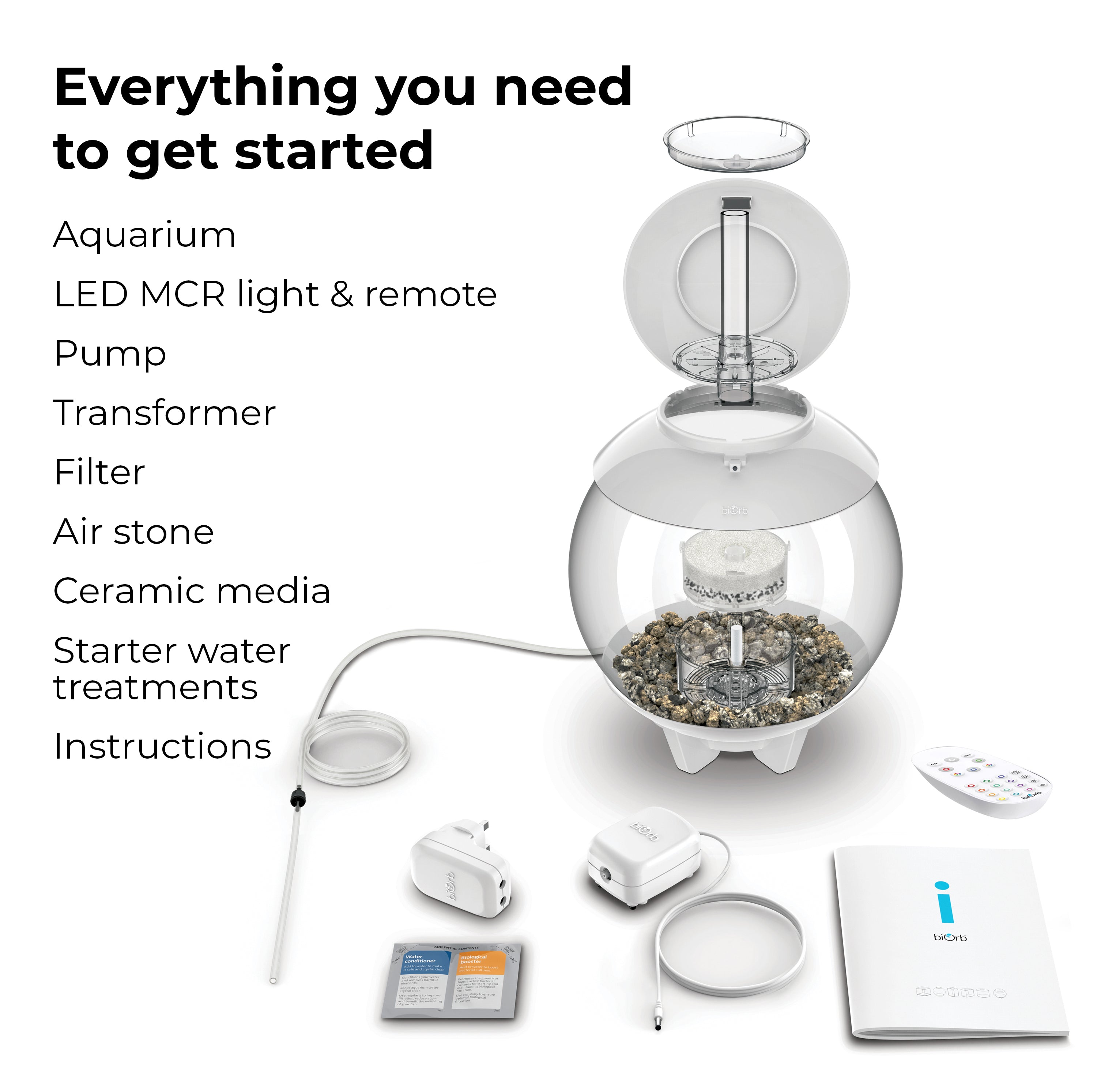 Everything you need to get started HALO 15 Aquarium with MCR Light - 4 gallon