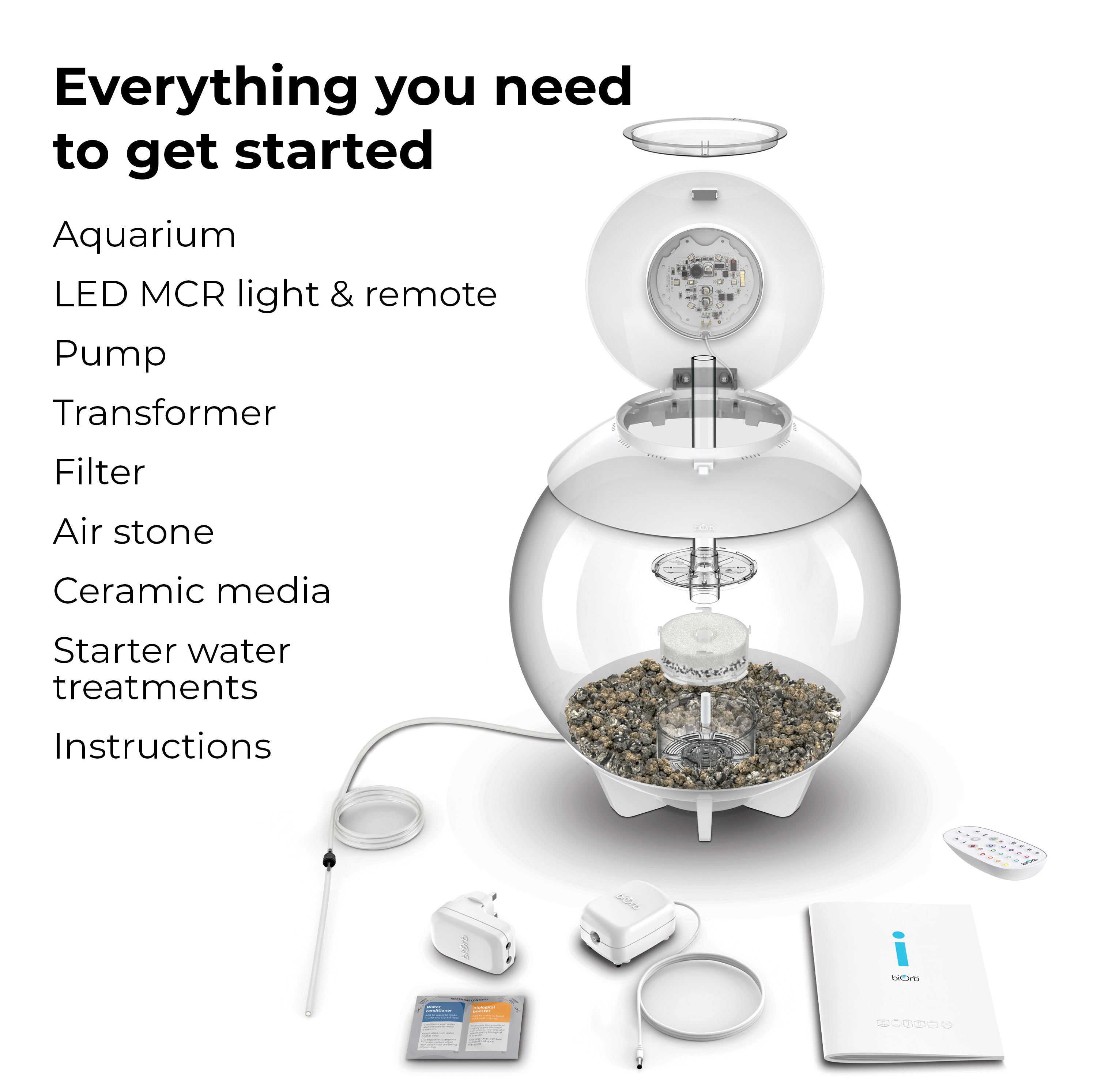 Everything you need to get started HALO 30 Aquarium with MCR Light - 8 gallon