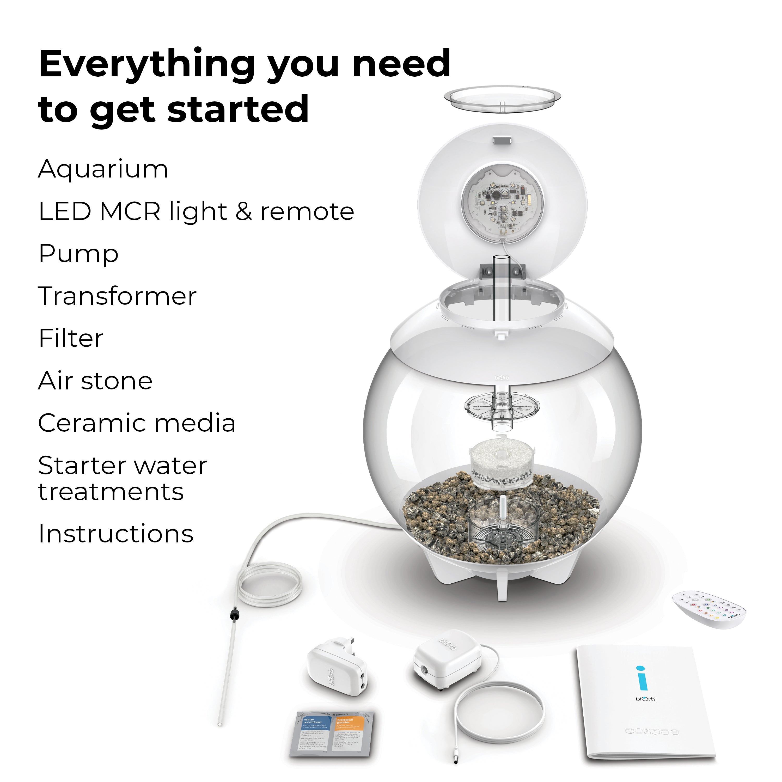 Everything you need to get started HALO 30 Aquarium with MCR Light - 8 gallon