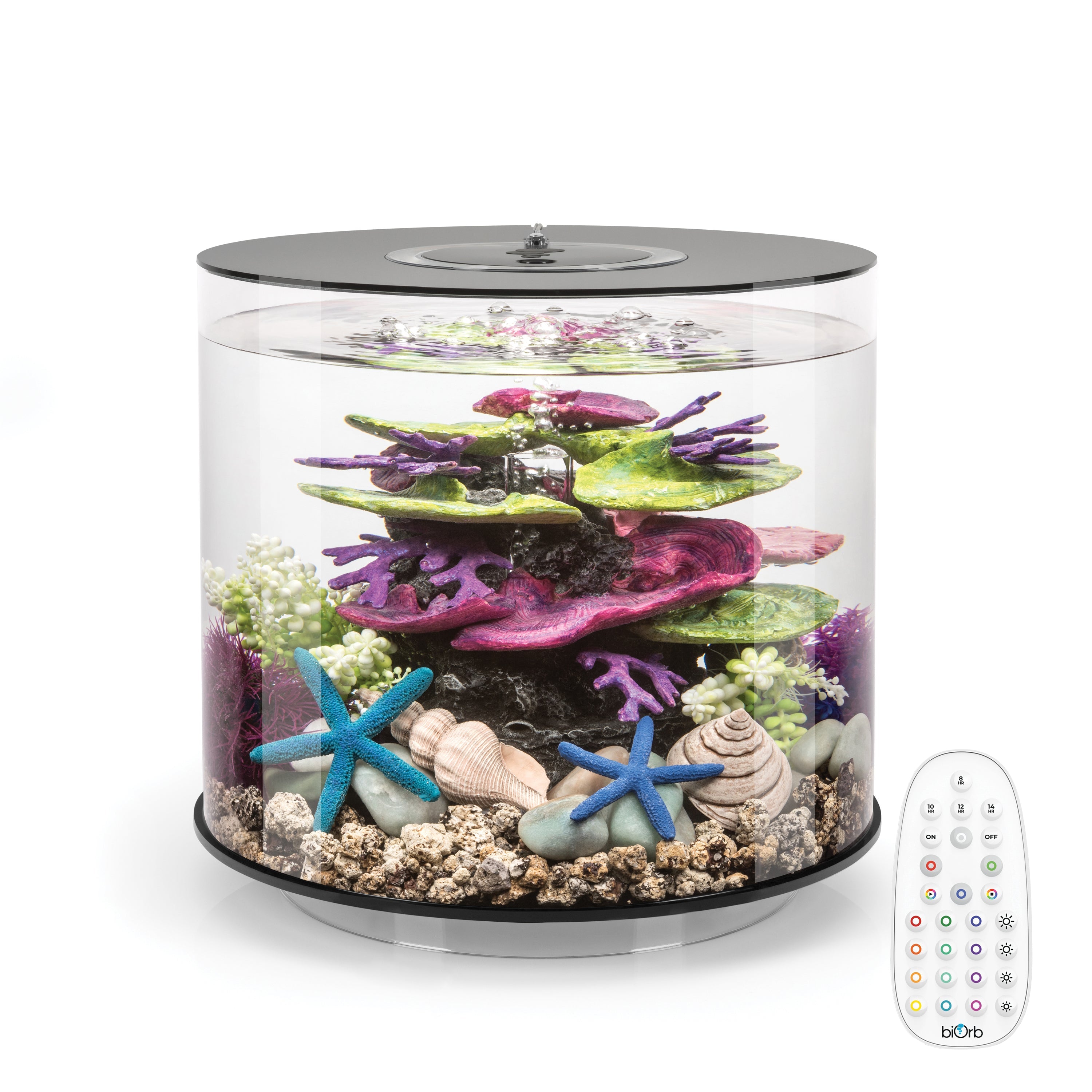 TUBE 15 Aquarium with MCR Light - 4 gallon available in black