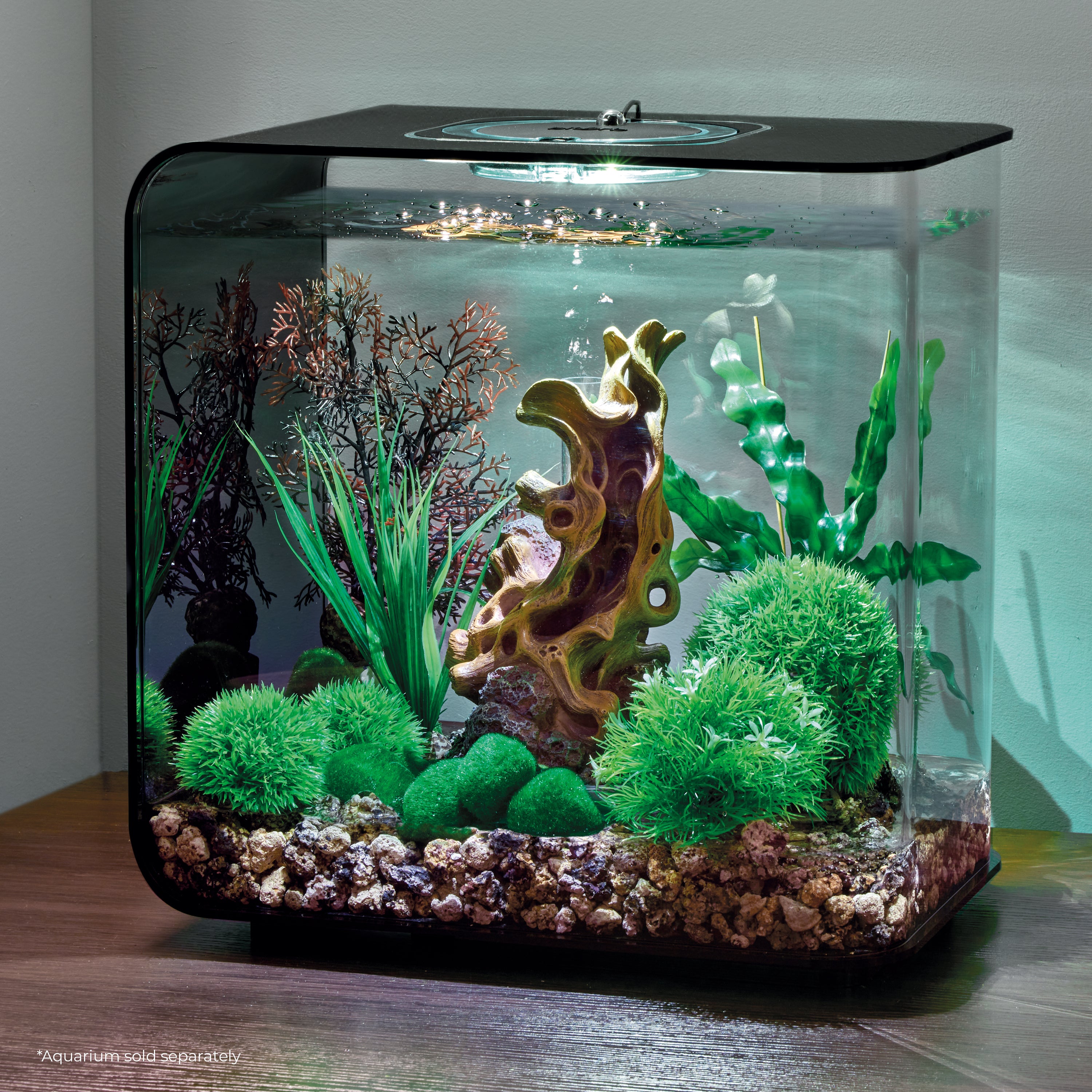 Wood on Stone Décor Set inside a FLOW aquarium