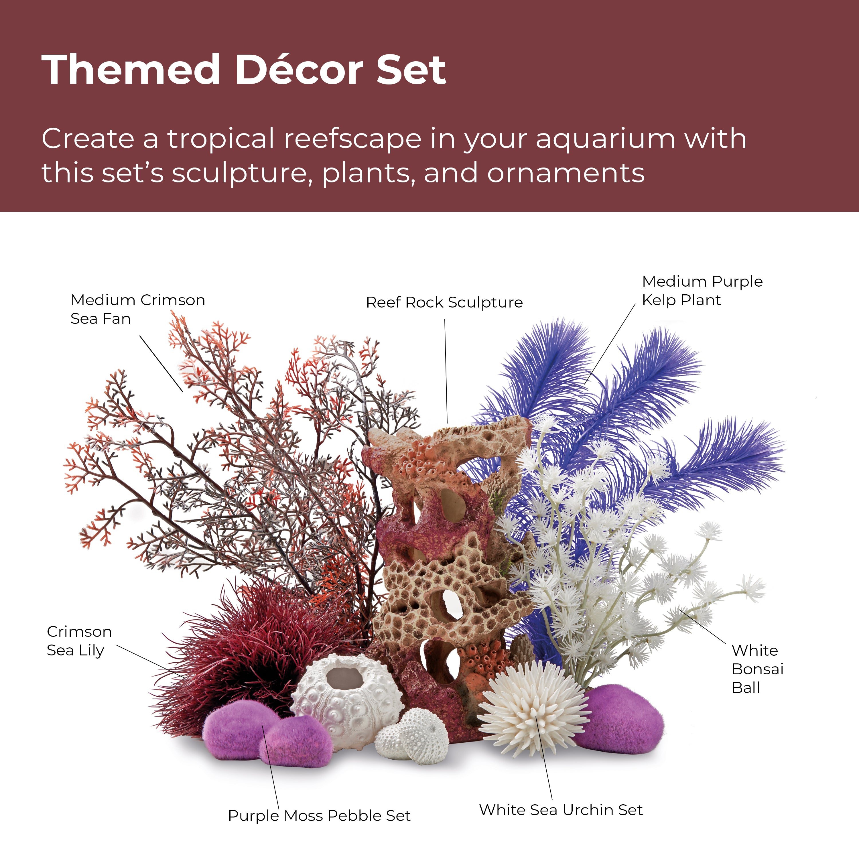 What's included in the Reef Rock Décor Set