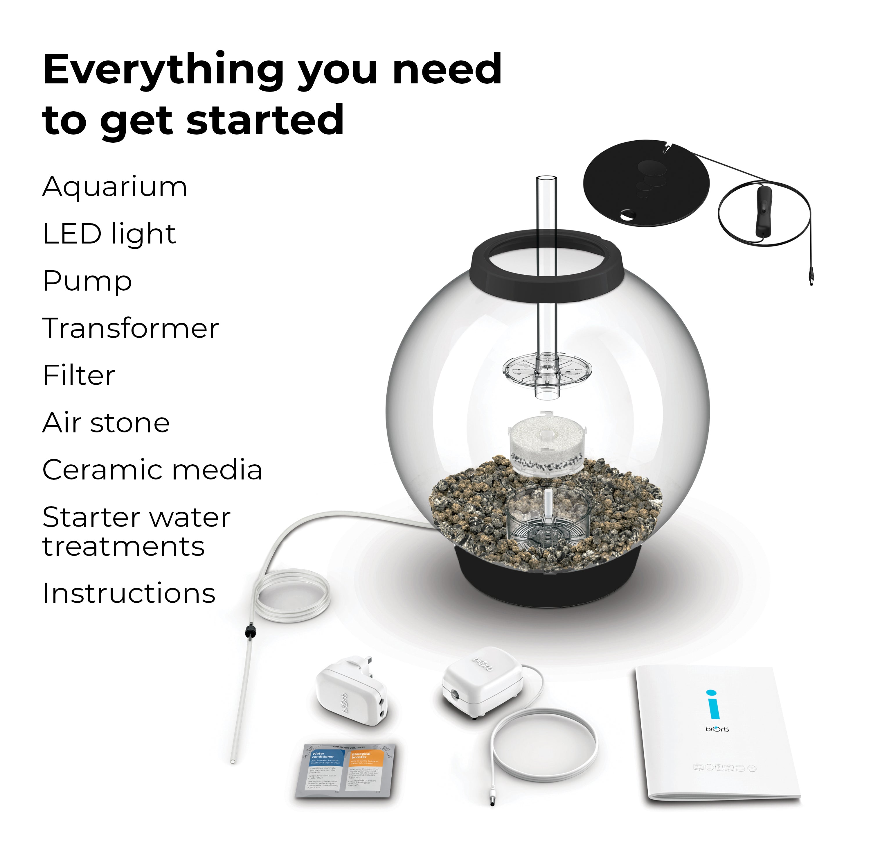 Everything you need to get started with CLASSIC 30 Aquarium with Standard Light - 8 gallon