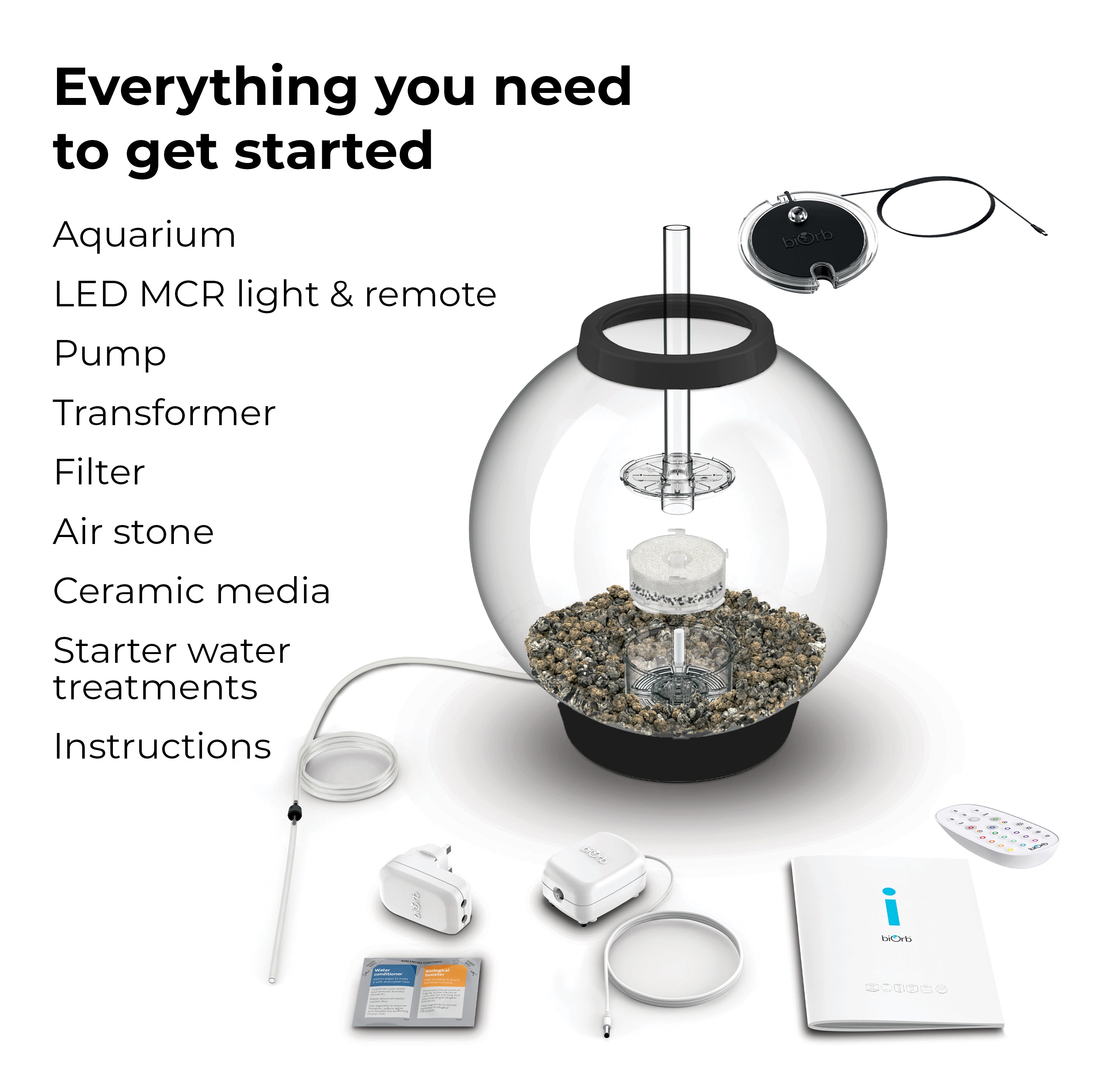 Everything that you need to get started CLASSIC 30 Aquarium with MCR Light - 8 gallon