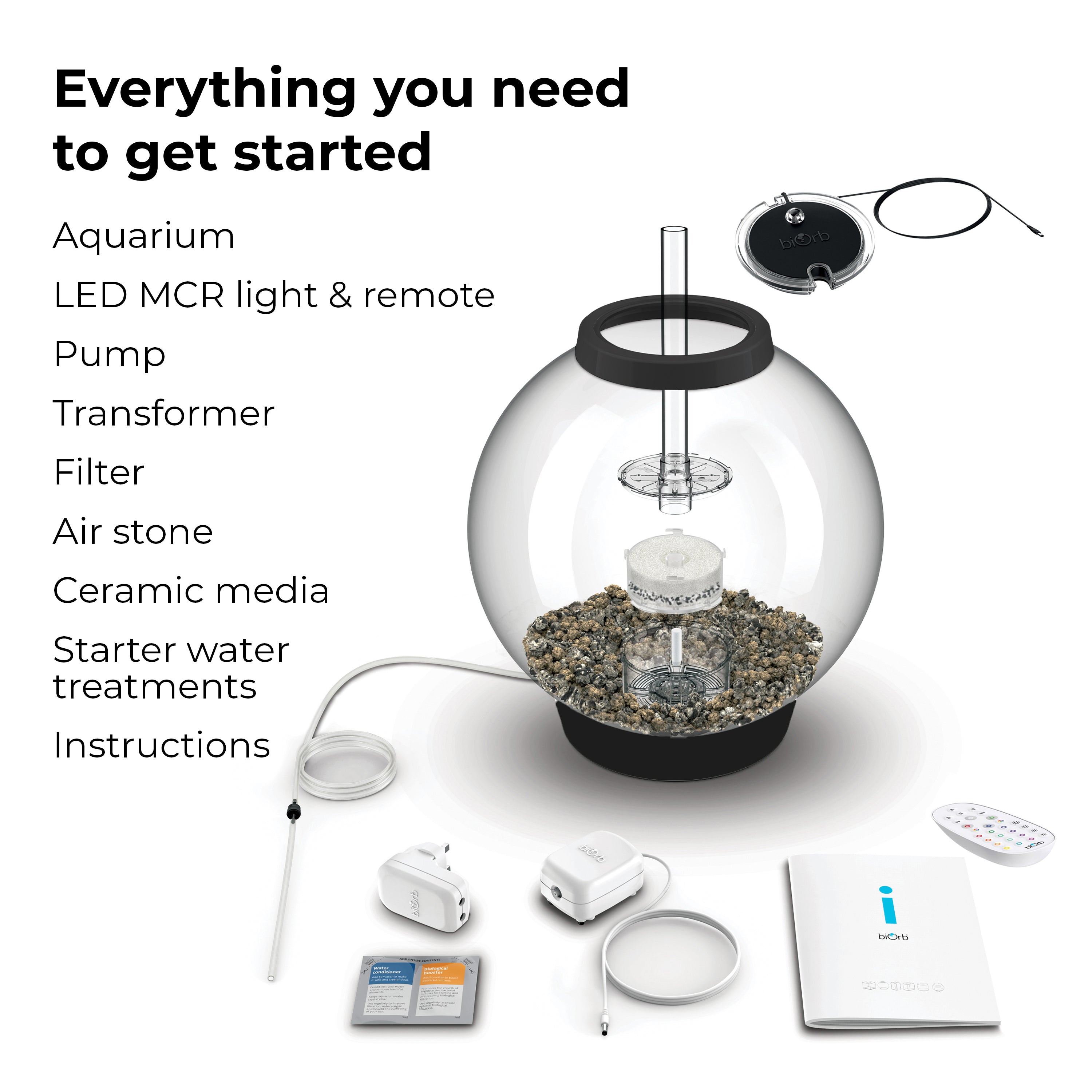 Everything that you need to get started CLASSIC 30 Aquarium with MCR Light - 8 gallon