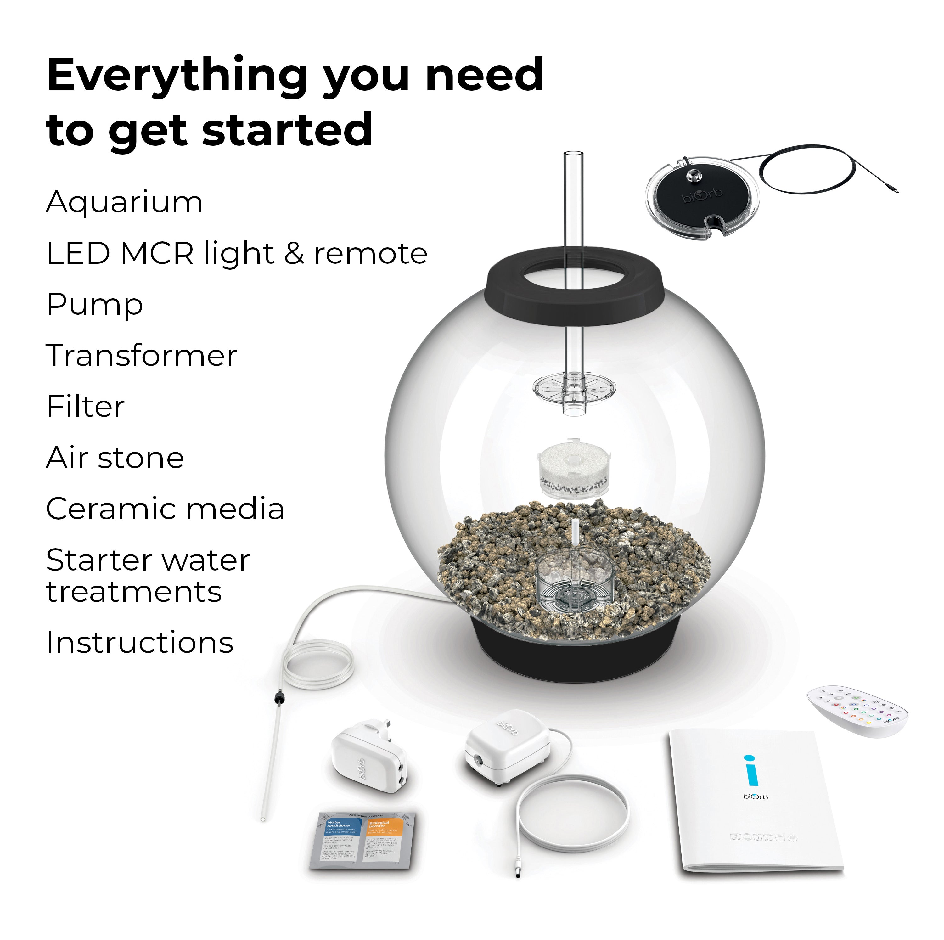 Everything you need to get started CLASSIC 60 Aquarium with MCR Light - 16 gallon