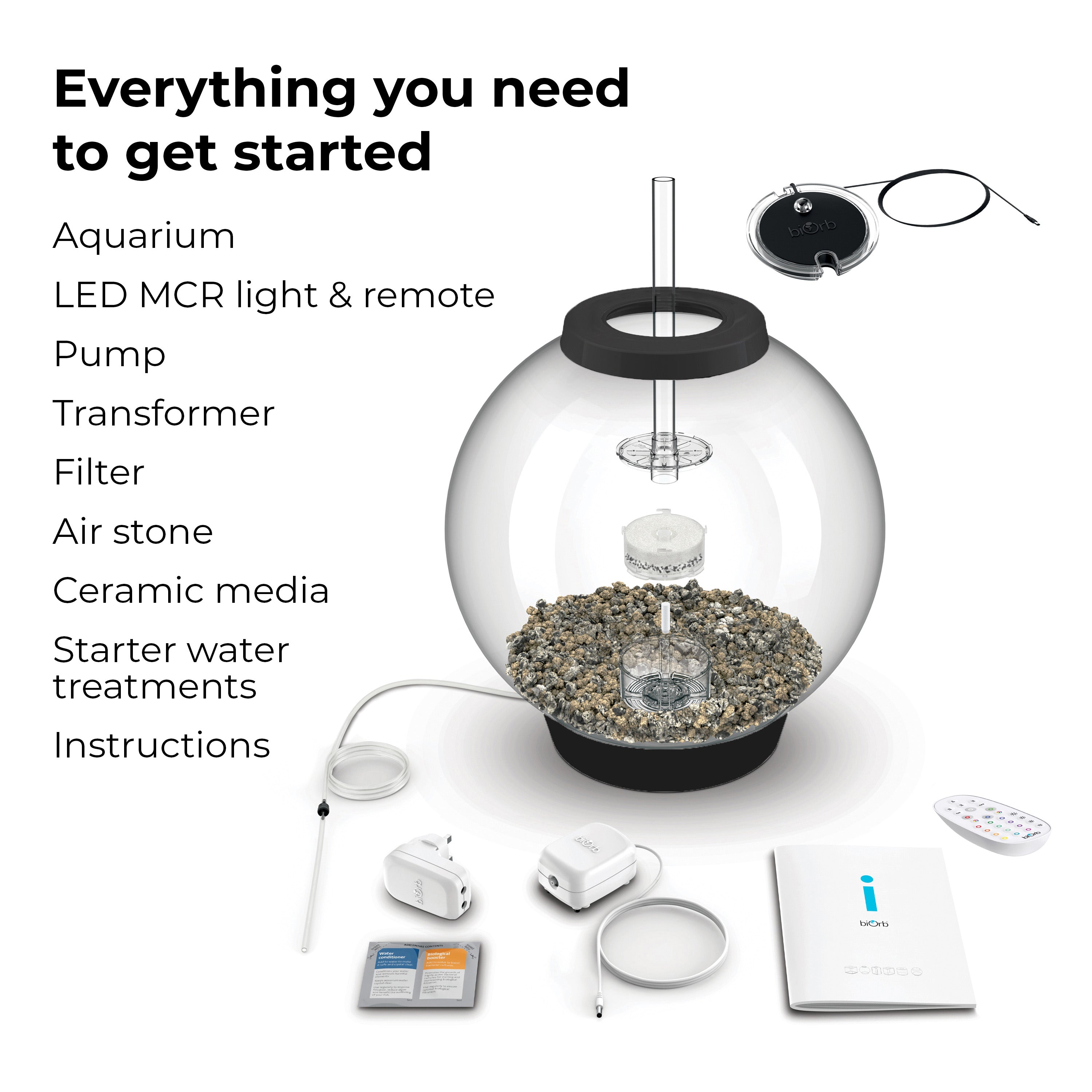 Everything you need to get started CLASSIC 60 Aquarium with MCR Light - 16 gallon