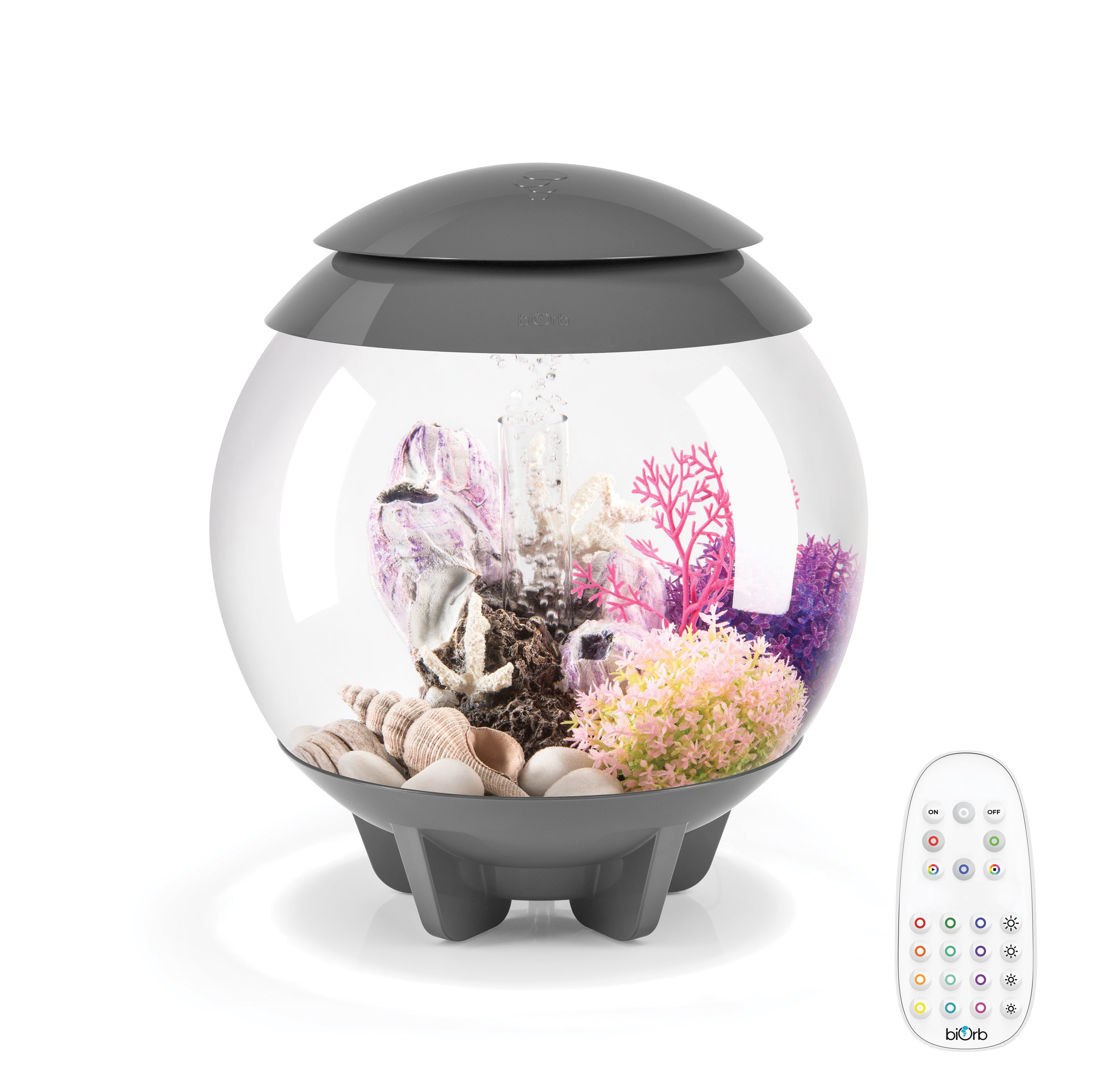 HALO 15 Aquarium with MCR Light - 4 gallon available in grey
