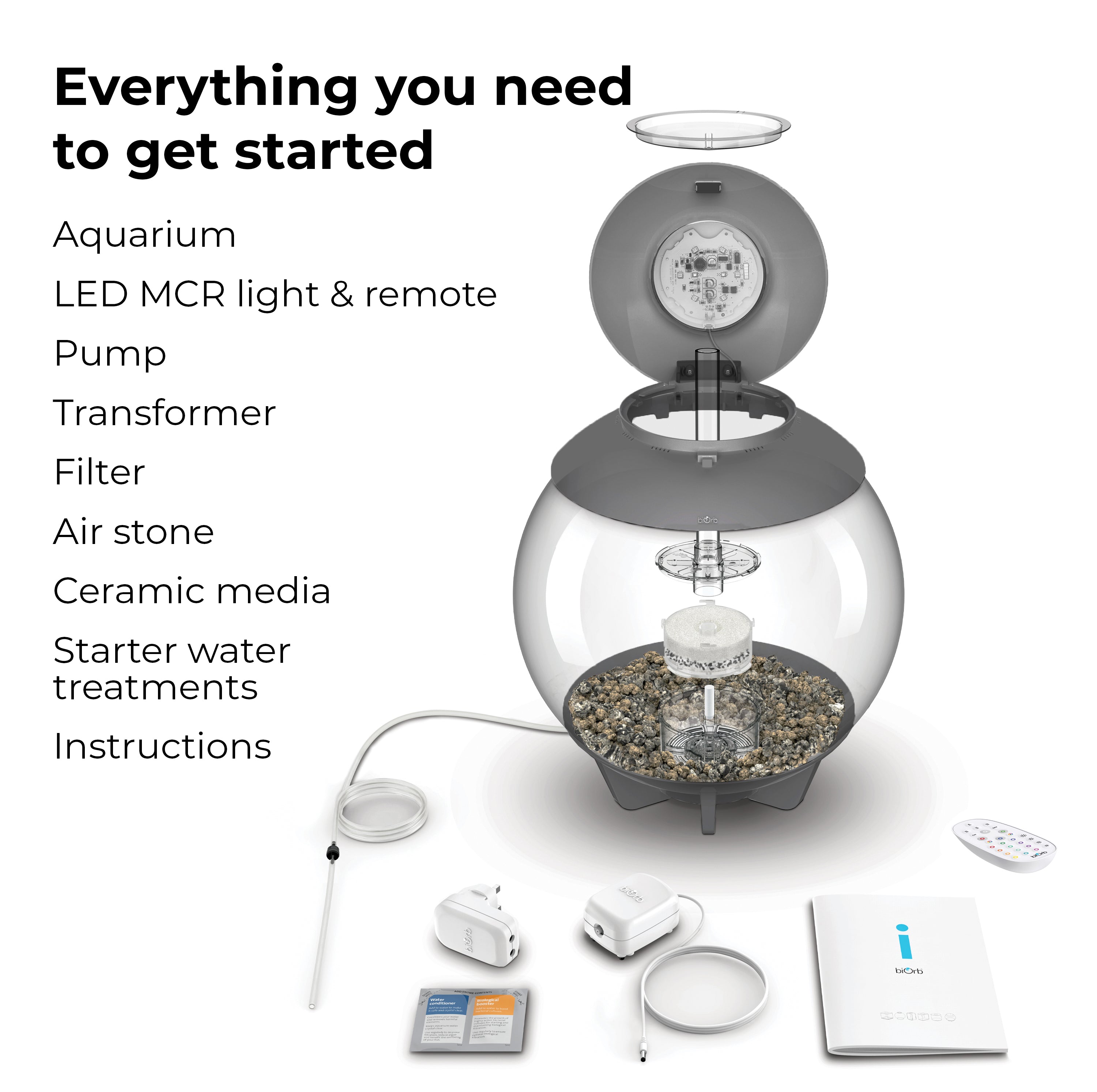 Everything you need to get started HALO 30 Aquarium with MCR Light - 8 gallon