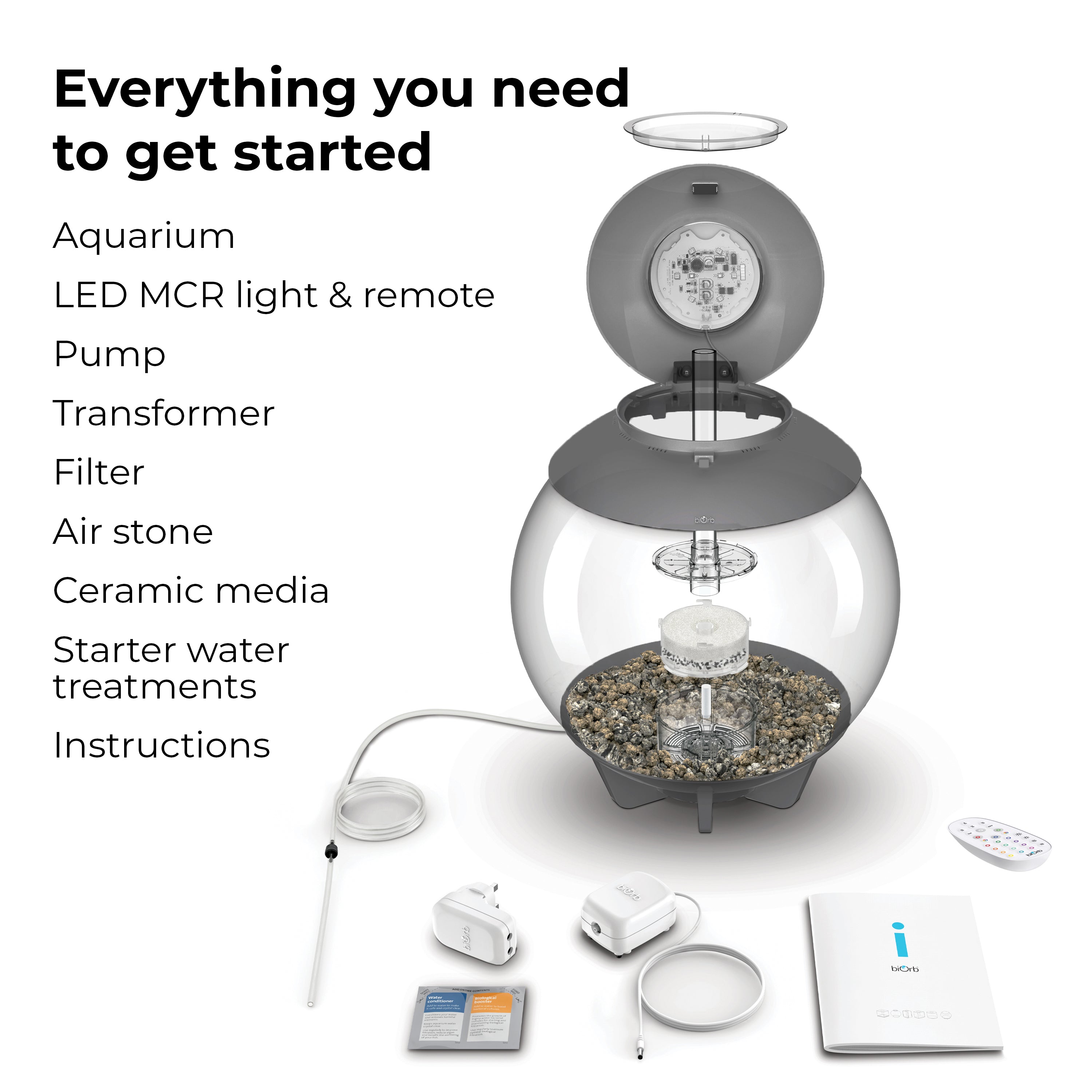 Everything you need to get started HALO 30 Aquarium with MCR Light - 8 gallon