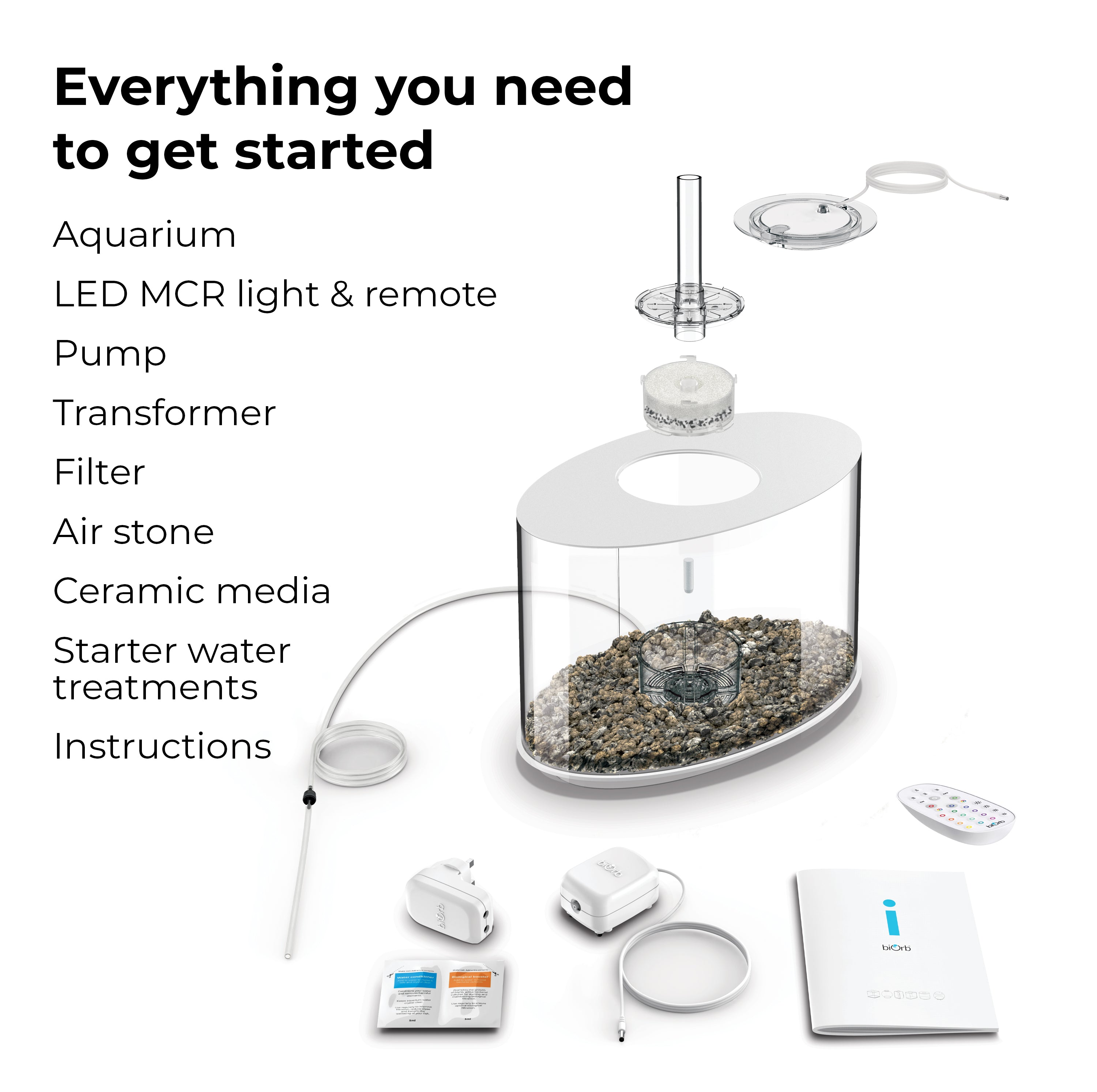 LOOP 30 Aquarium with MCR Light - 8 gallon - Everything you need to get started