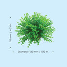 Green Flower Ball - Dimensions