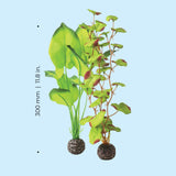 Green Silk Plant Set, medium - Dimensions