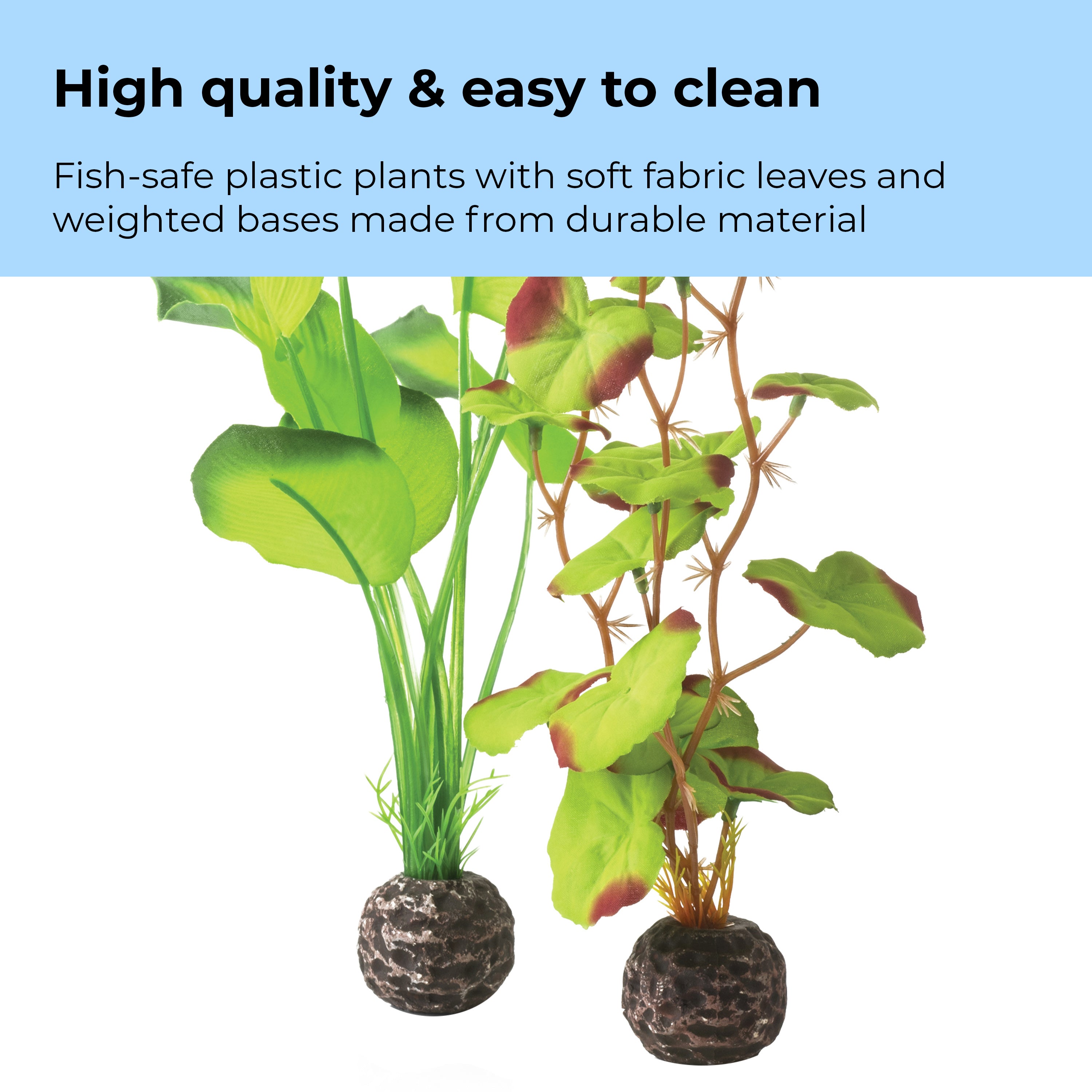 Green Silk Plant Set, medium - High quality & easy to clean
