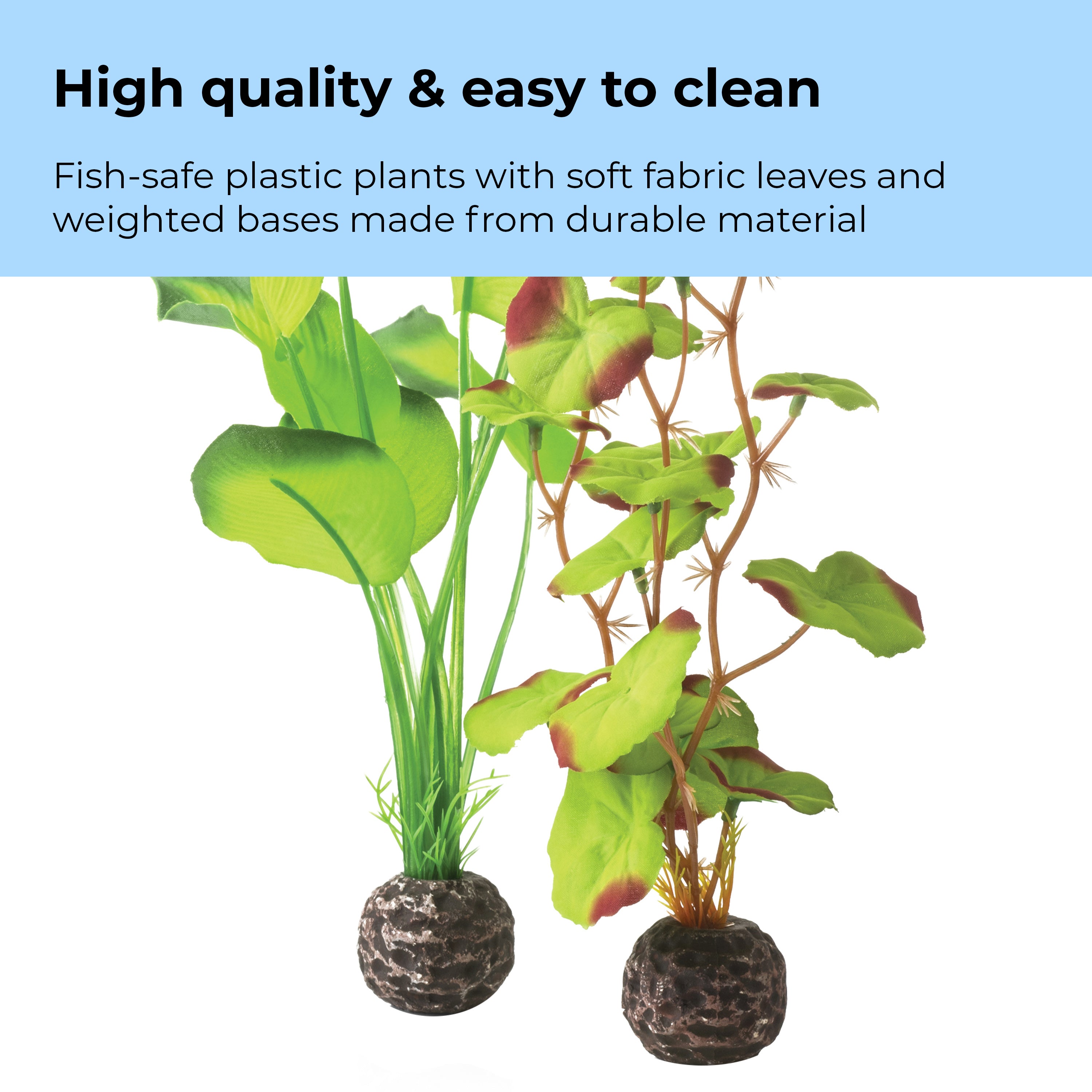 Green Silk Plant Set, medium - High quality & easy to clean