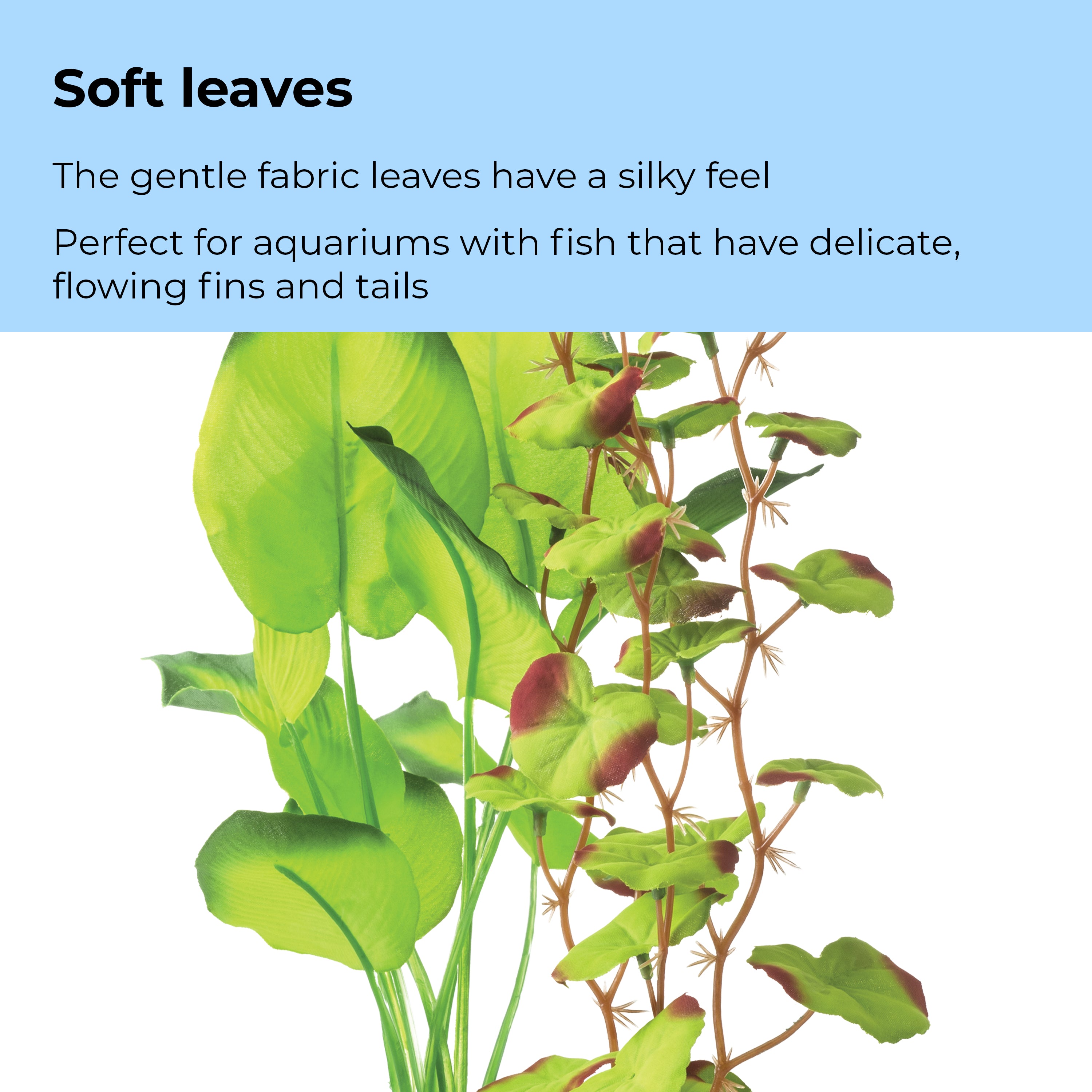 Green Silk Plant Set, medium - Soft leaves