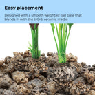 Green & Purple Silk Plant Set, medium - Easy placement