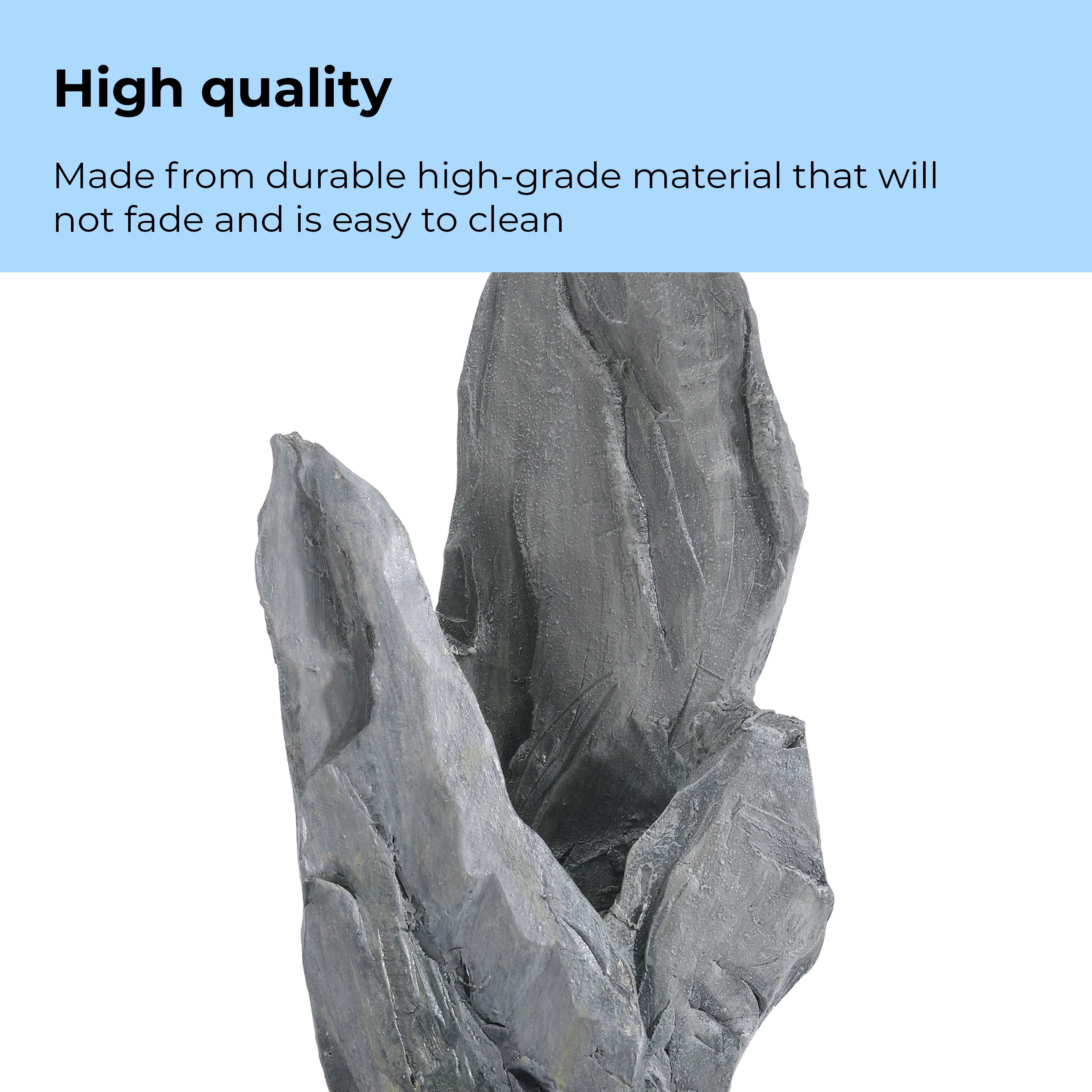 Medium Gray Slate Stack Sculpture durable and easy to clean