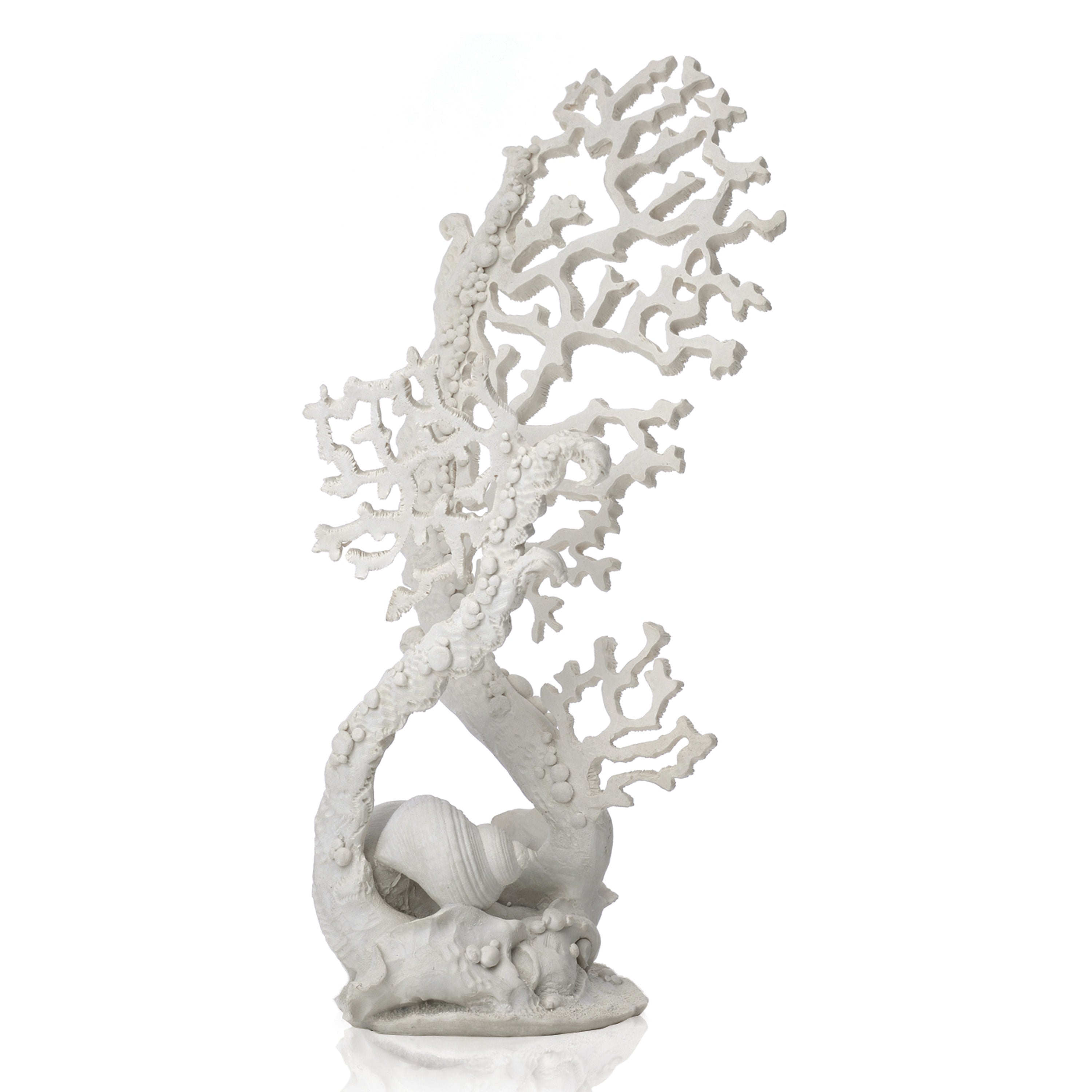 Extra Large Fan Coral Sculpture in white