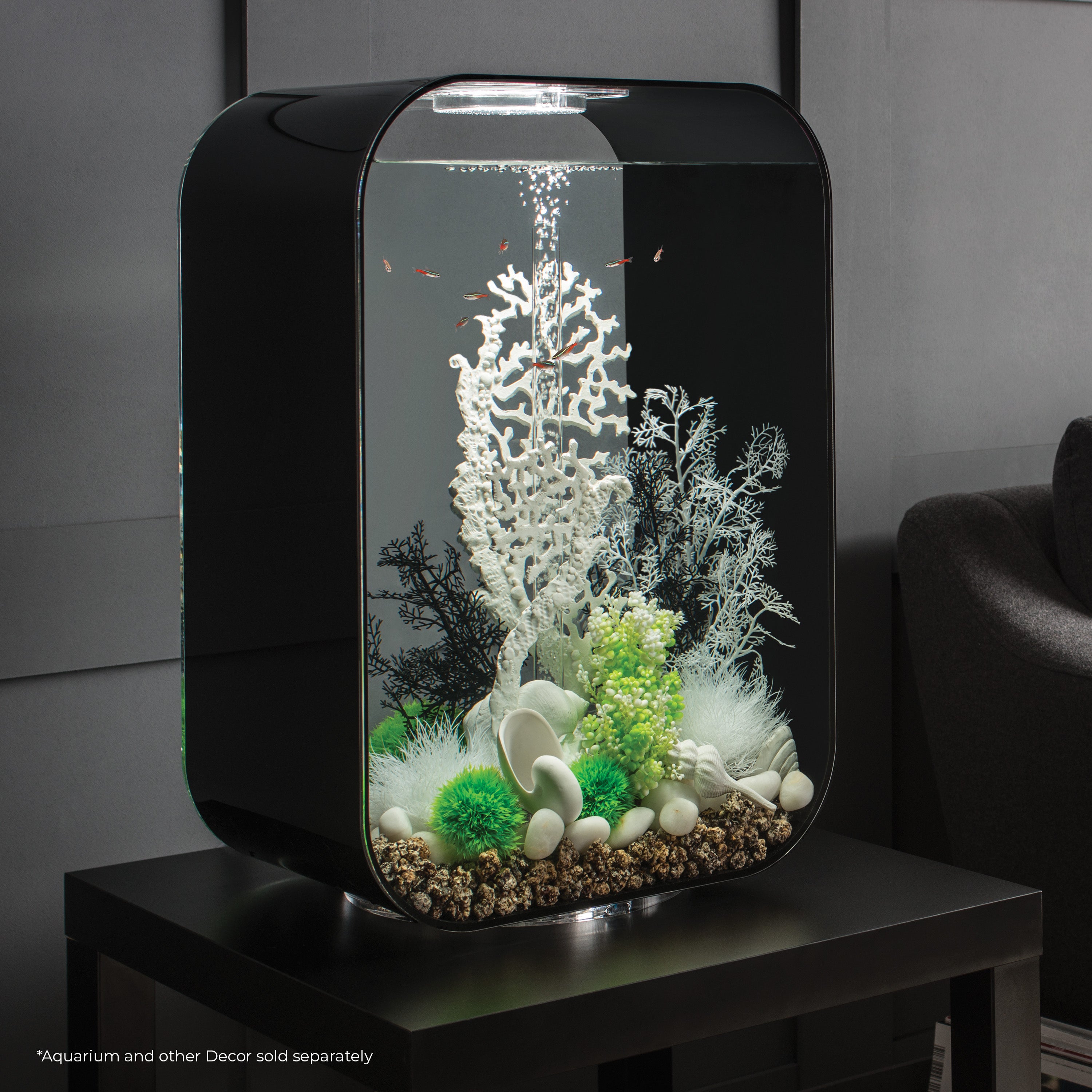 White Extra Large Fan Coral Sculpture in use