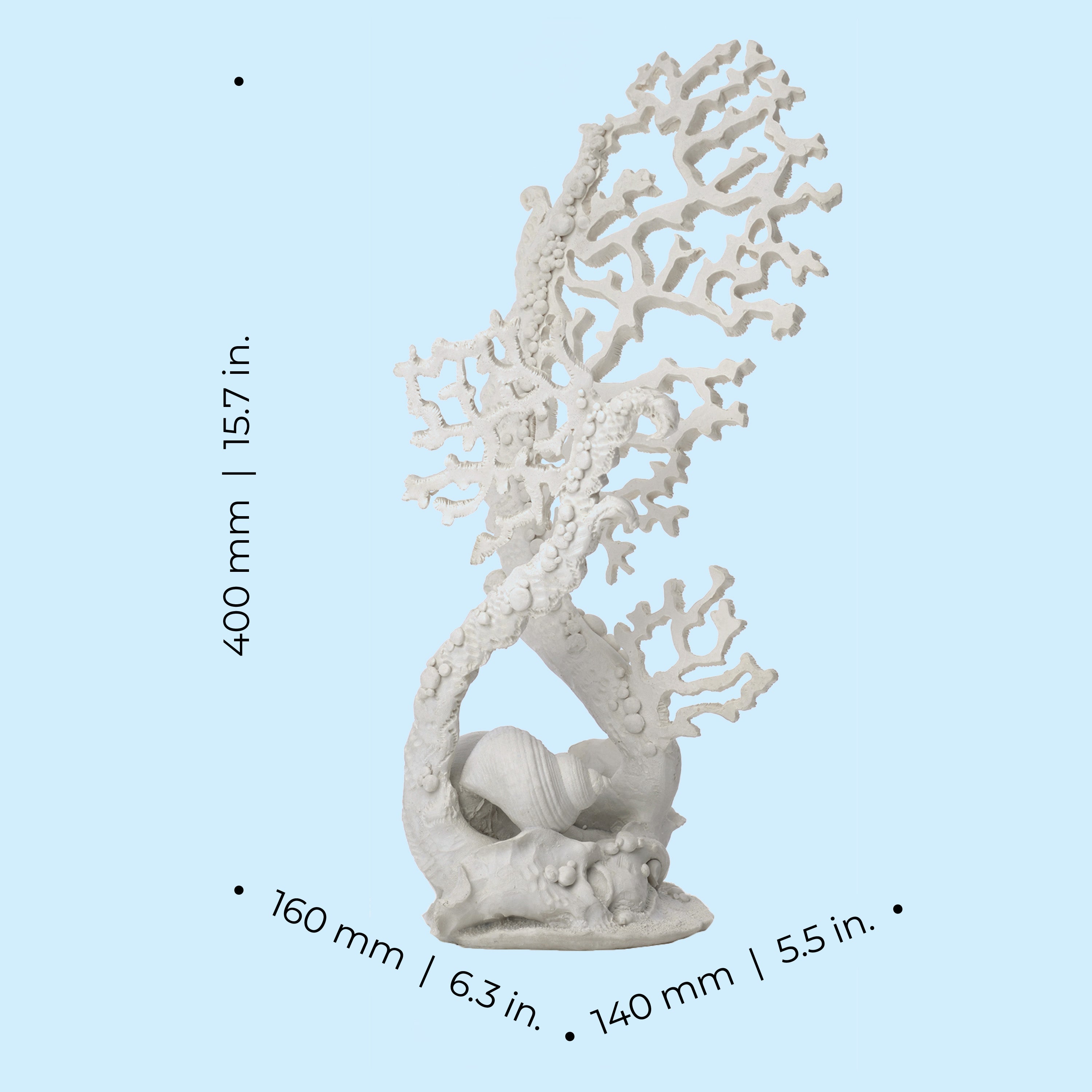 Extra Large Fan Coral Sculpture dimensions