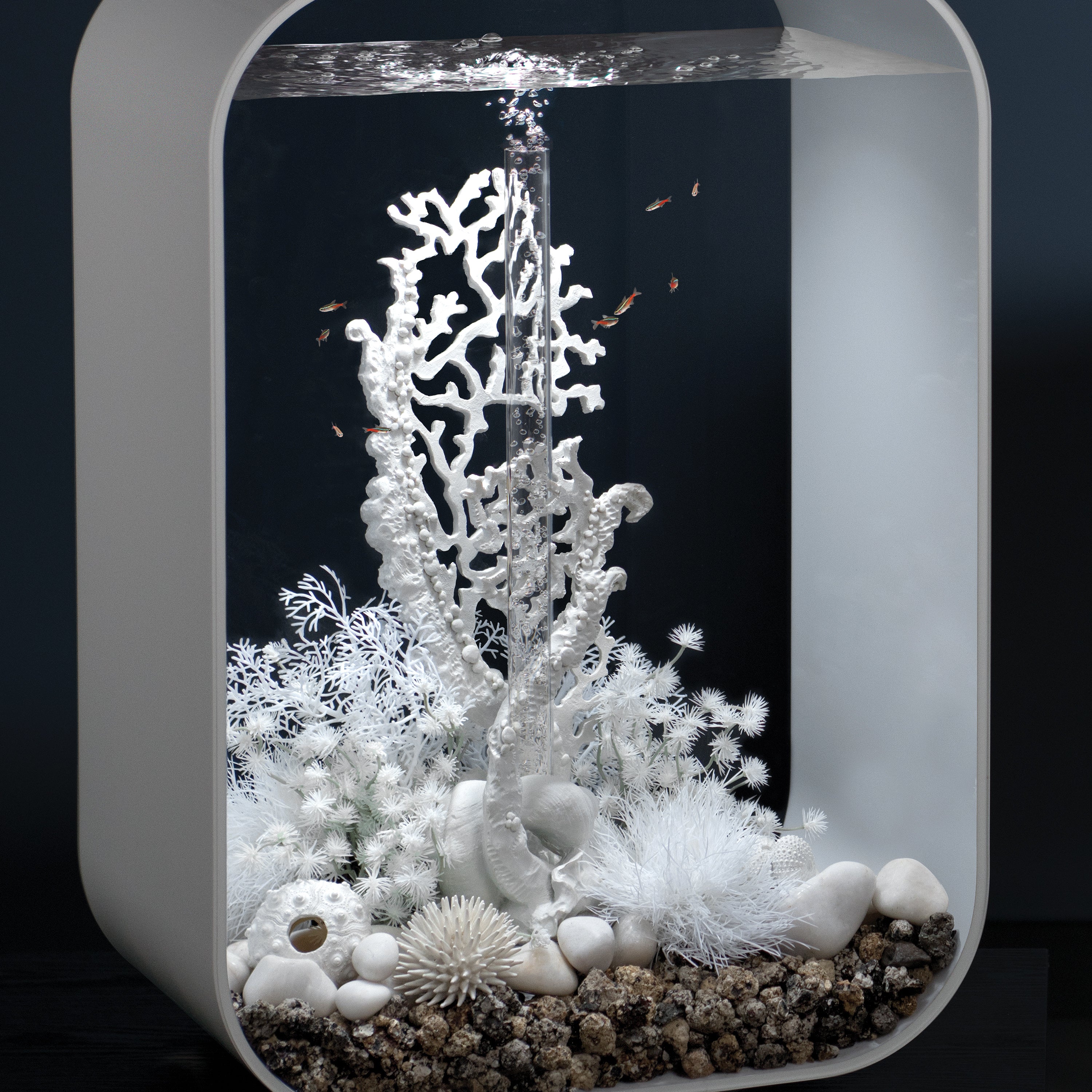 White Extra Large Fan Coral Sculpture in use