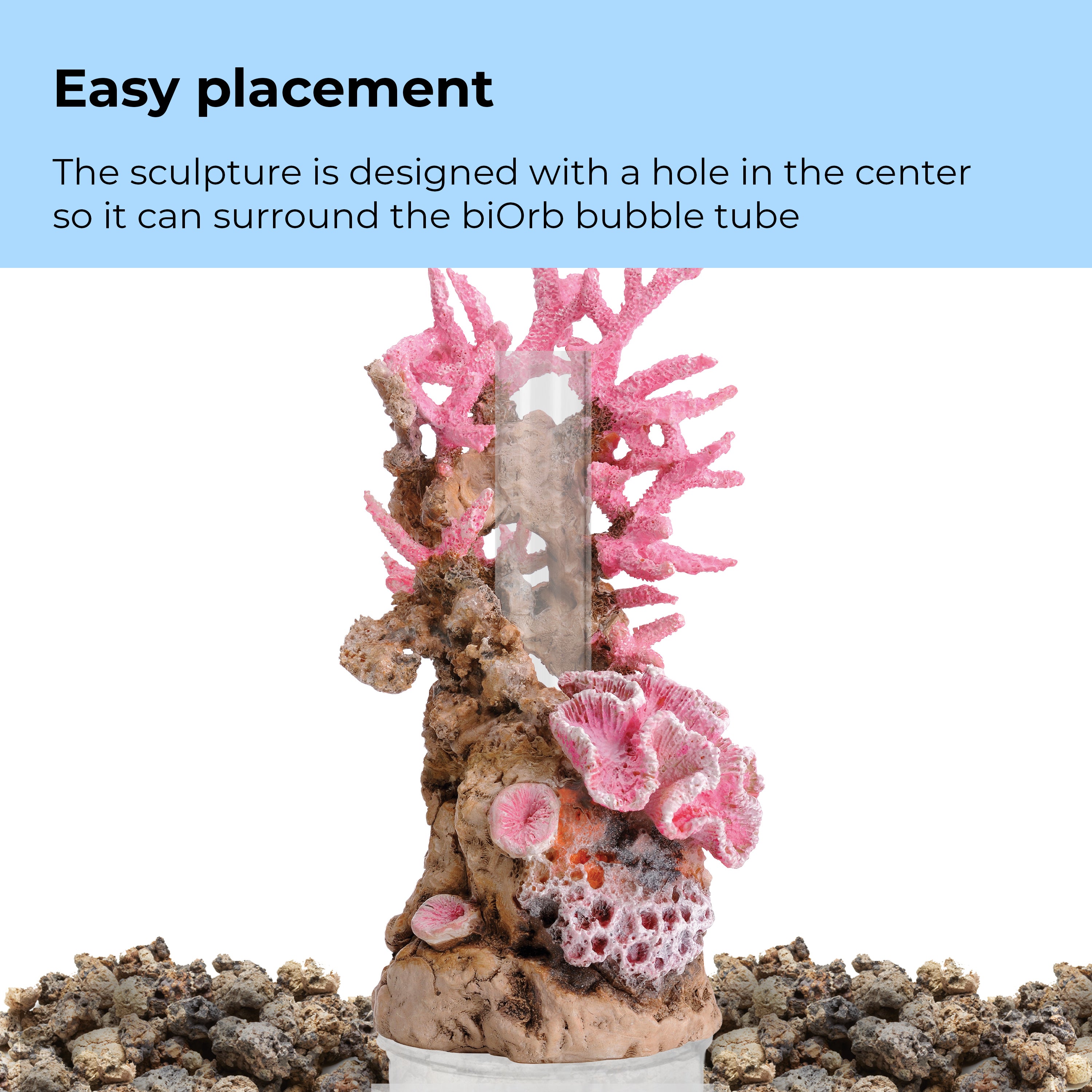 Pink Reef Sculpture - Easy placement