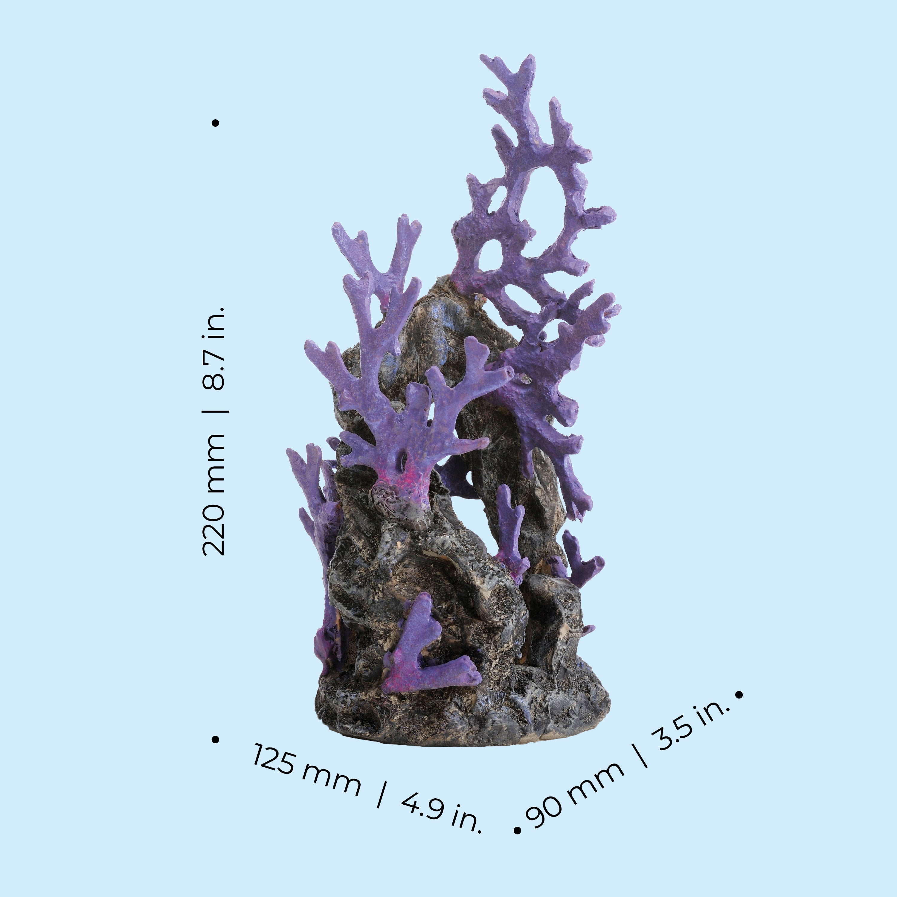 Purple Reef Sculpture - Dimensions
