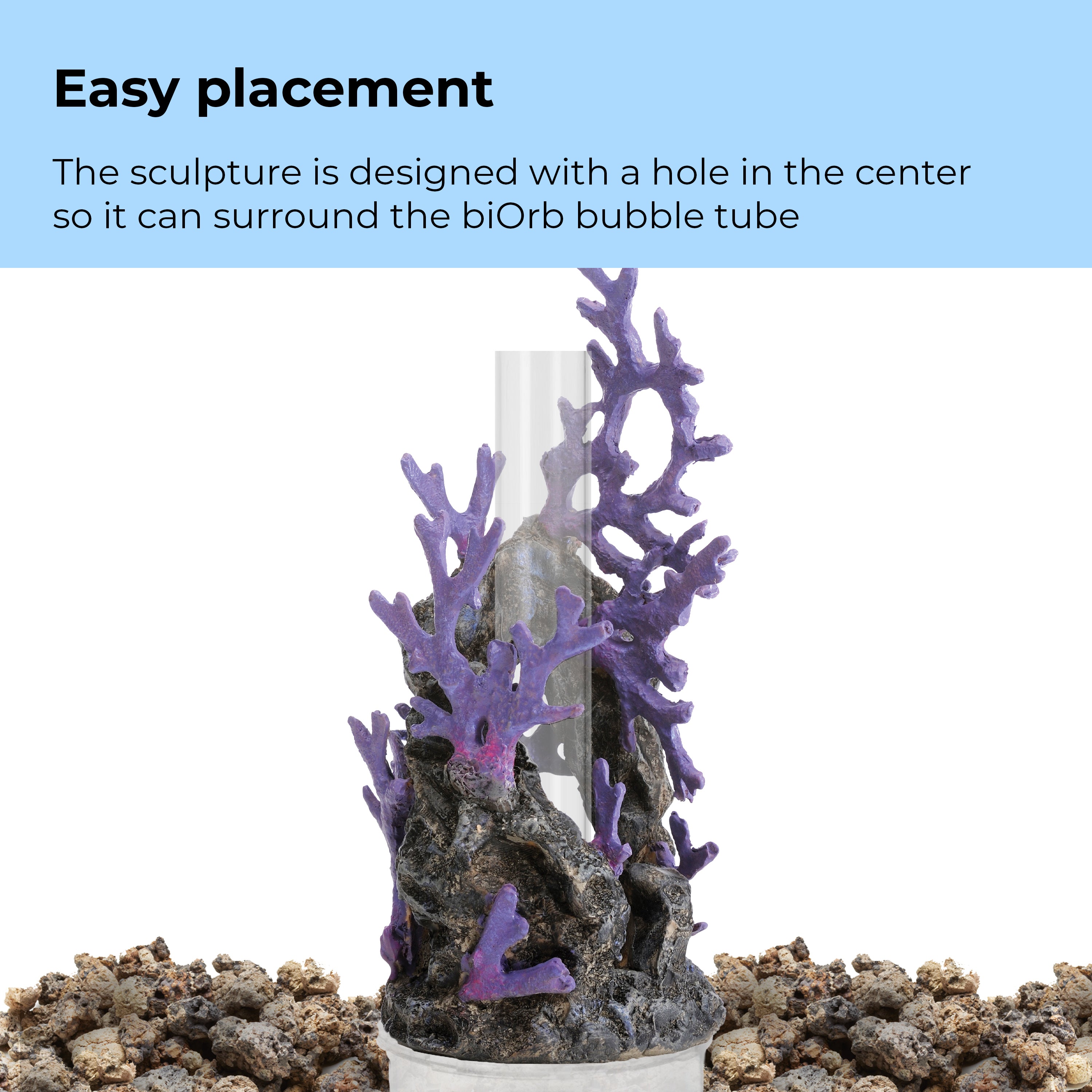 Purple Reef Sculpture - Easy placement