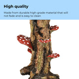 Mushroom on Trunk Sculpture durable and easy to clean