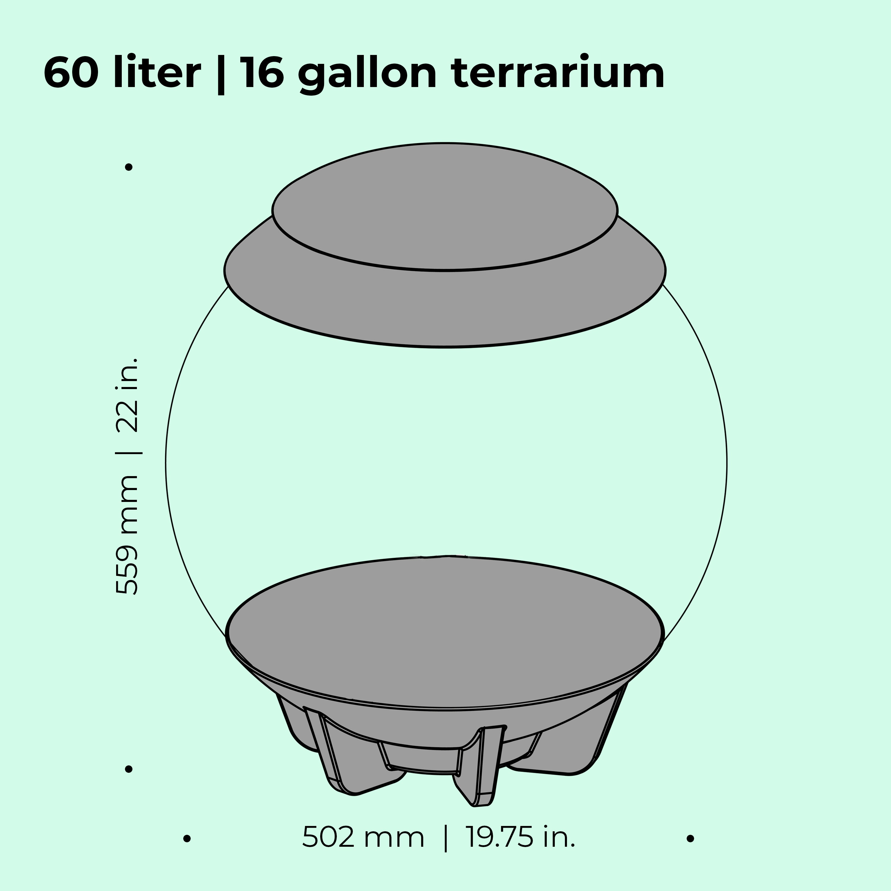 biOrb AIR 60 Dimensions