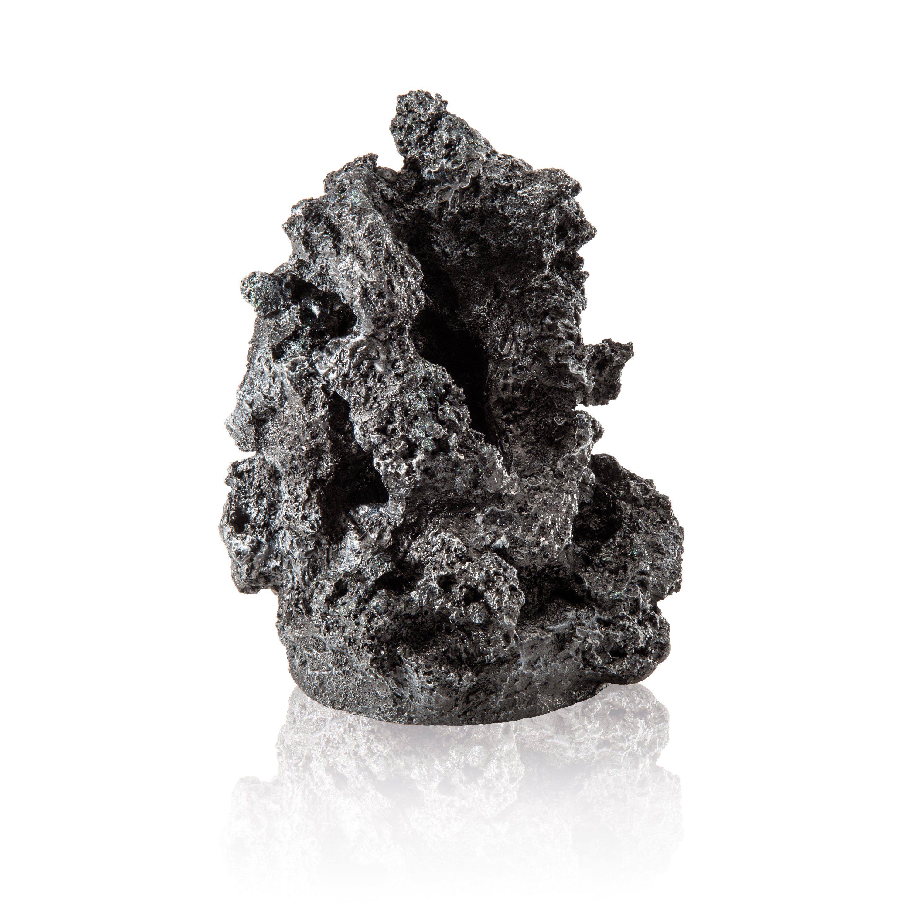Black Mineral Stone Sculpture