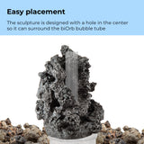 Black Mineral Stone Sculpture designed to surround the biOrb bubble tube