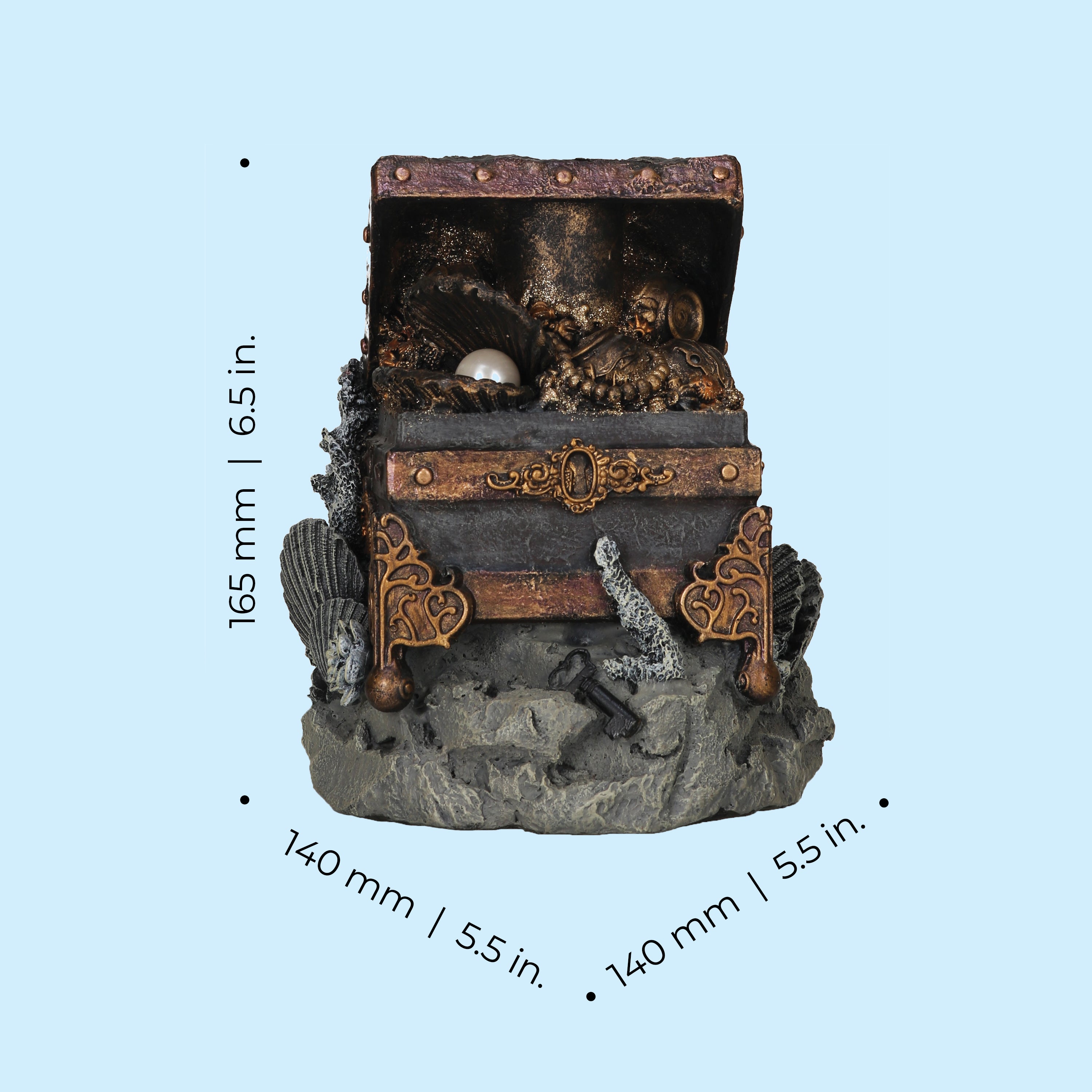 Treasure Chest Sculpture - Dimensions