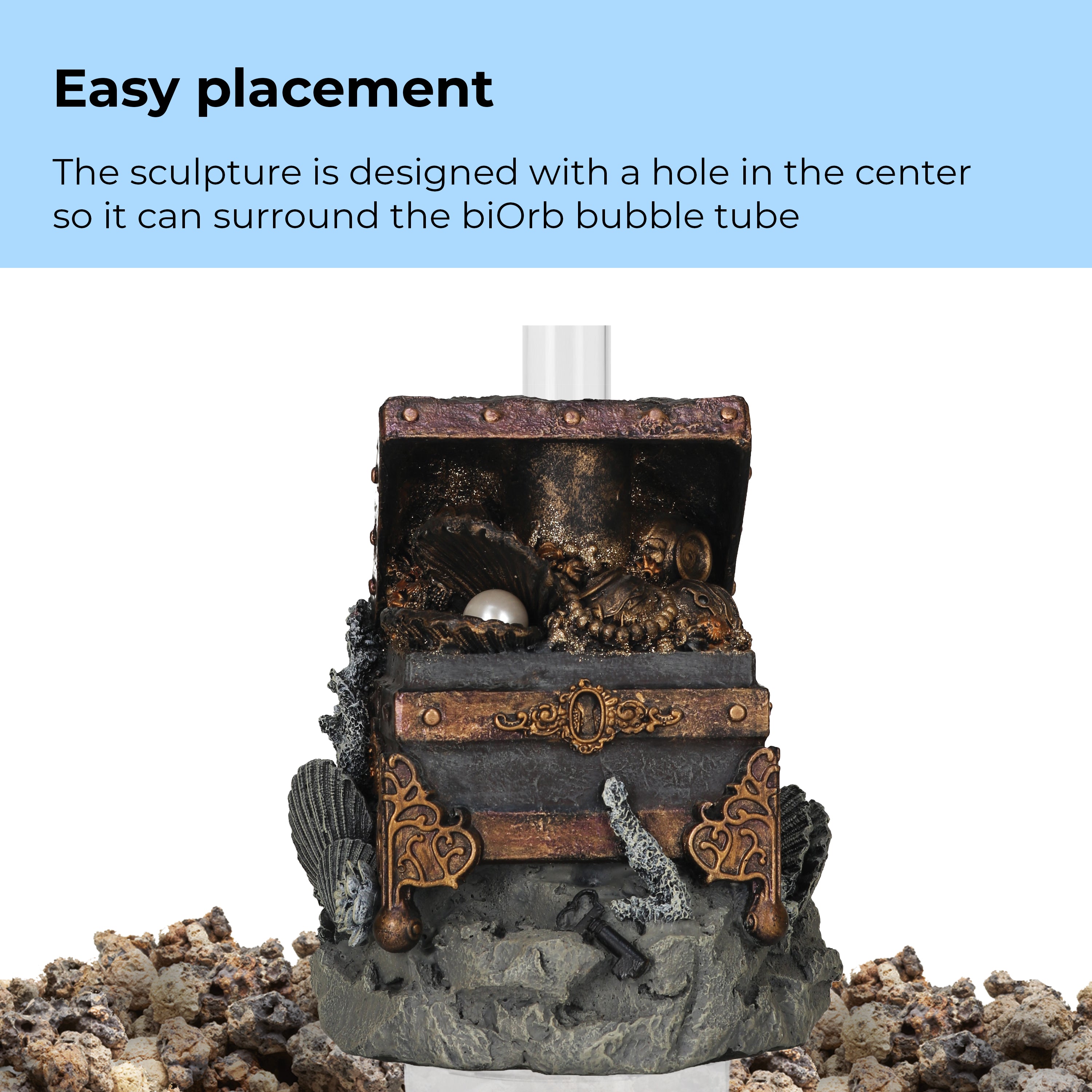 Treasure Chest Sculpture - Easy placement