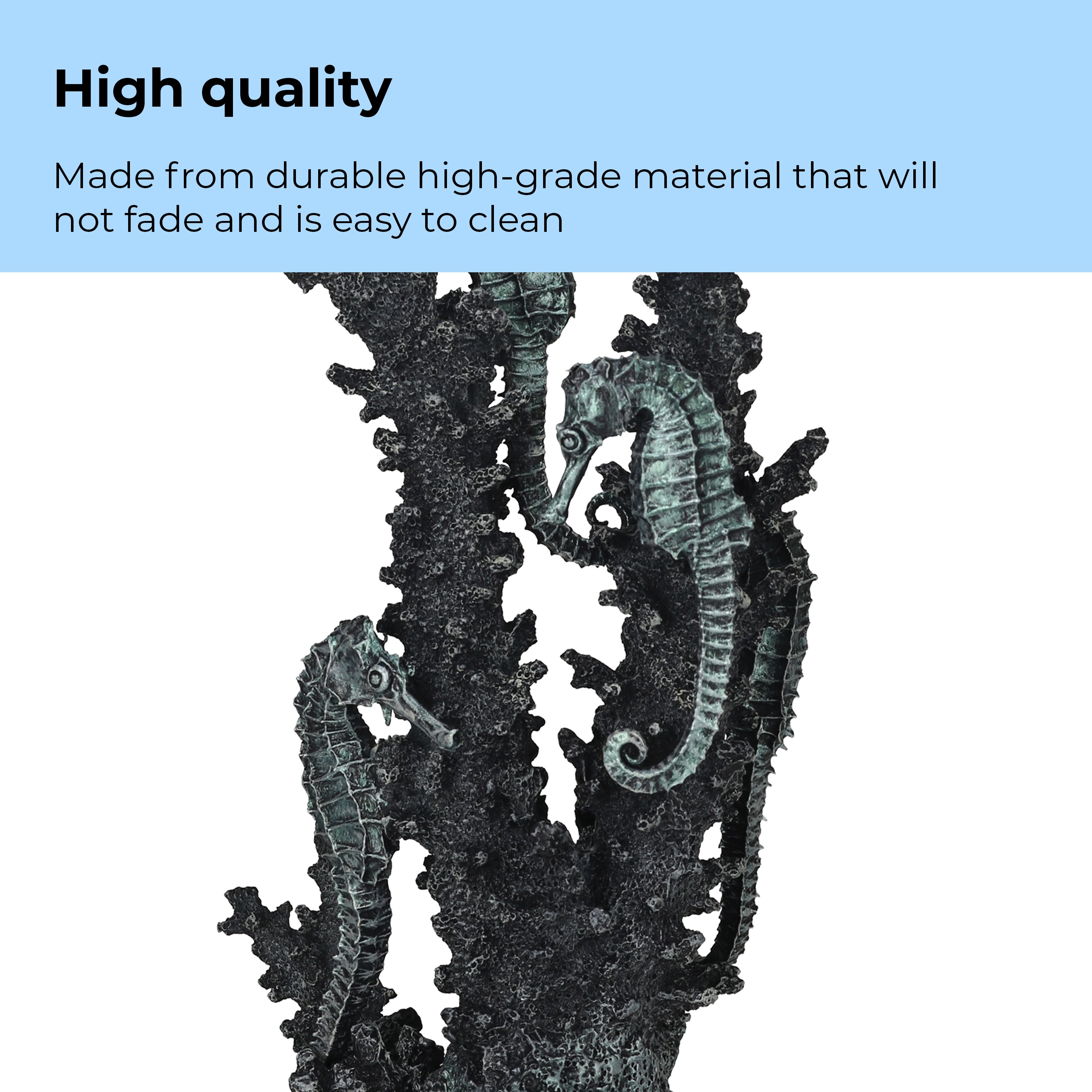 Seahorses on Coral Sculpture, medium - High quality