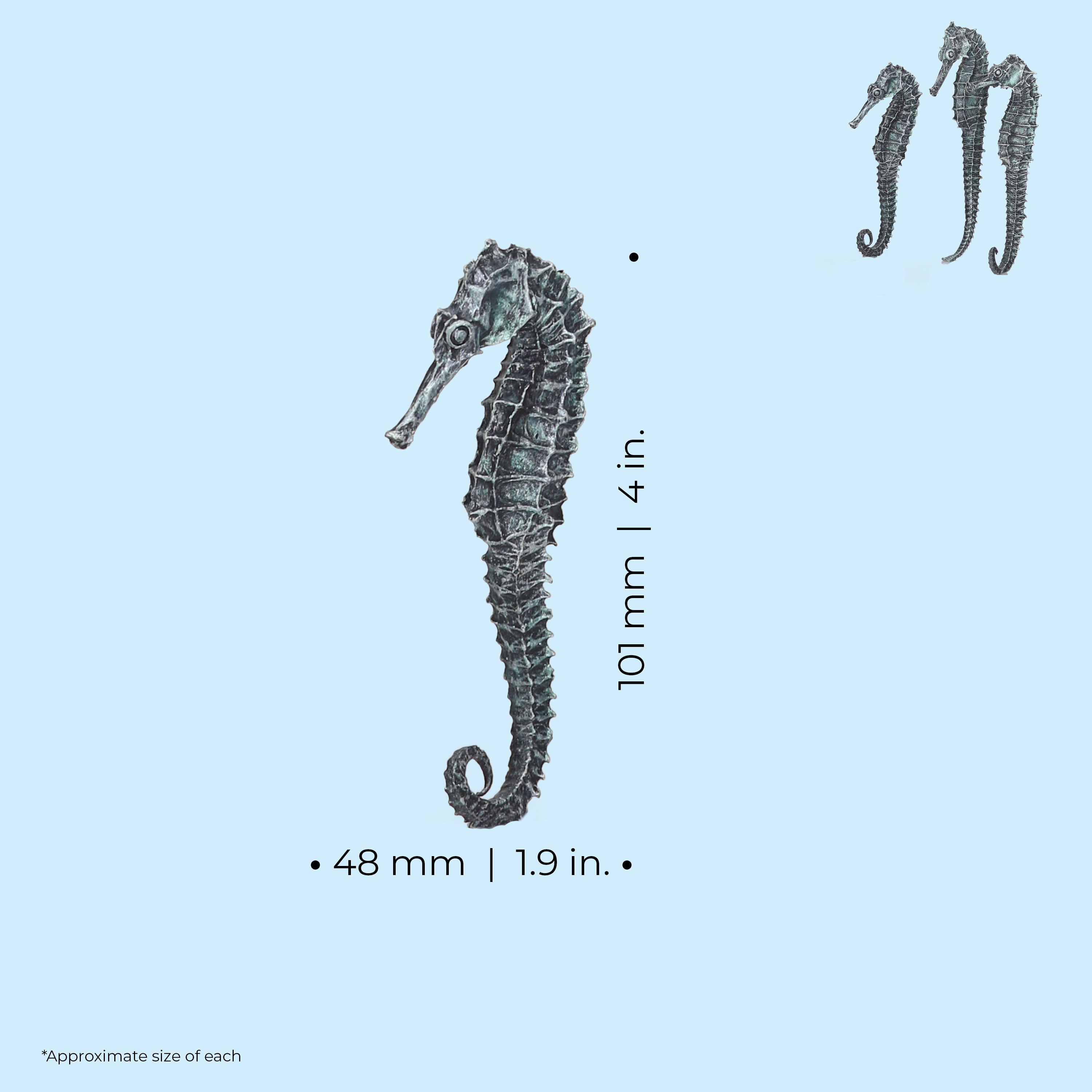 Seahorse Set - Dimensions