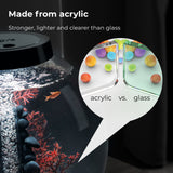 CLASSIC 15 Aquarium Set with LED Light - 4 gallon, Black - Stone River - Made from acrylic