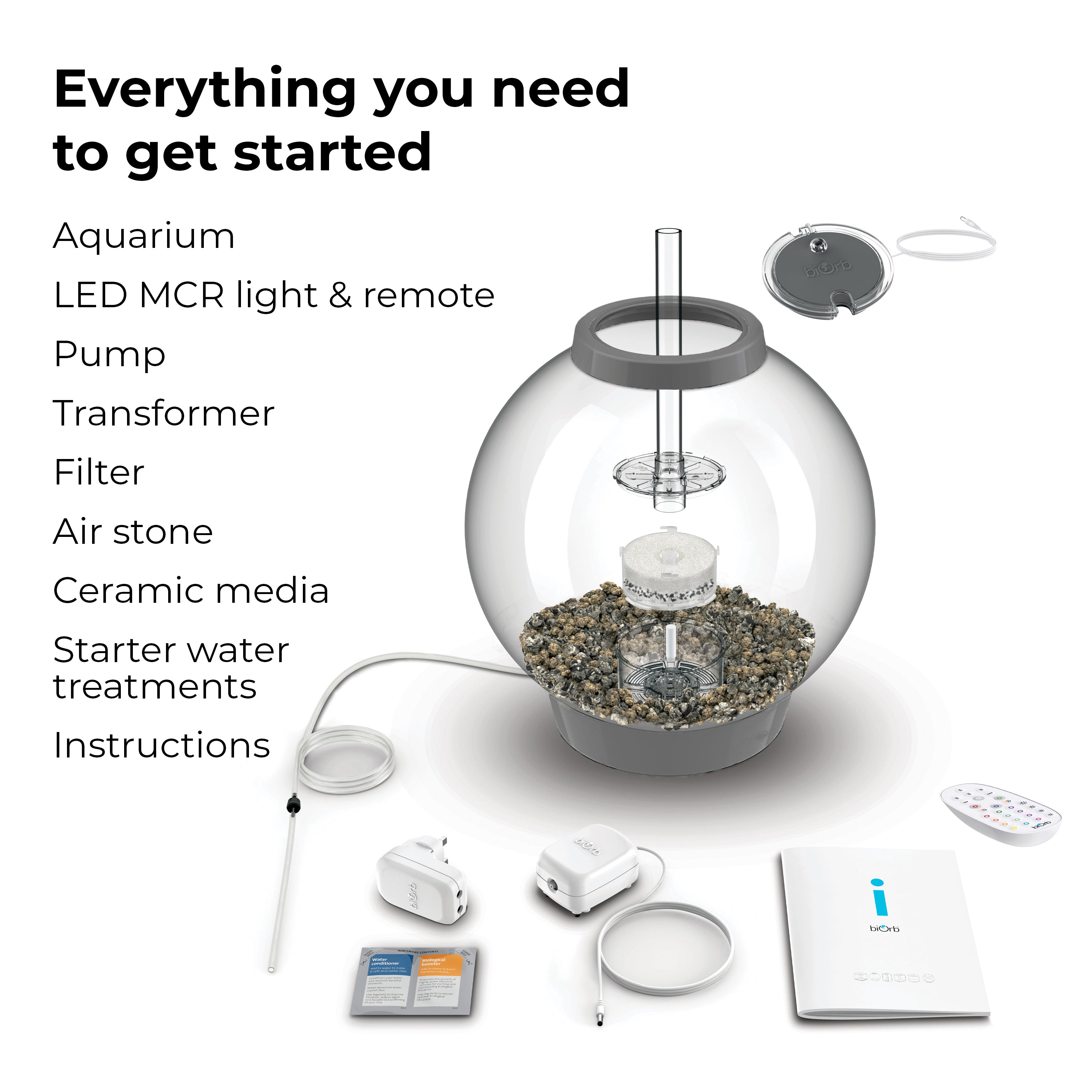 Everything that you need to get started CLASSIC 30 Aquarium with MCR Light - 8 gallon