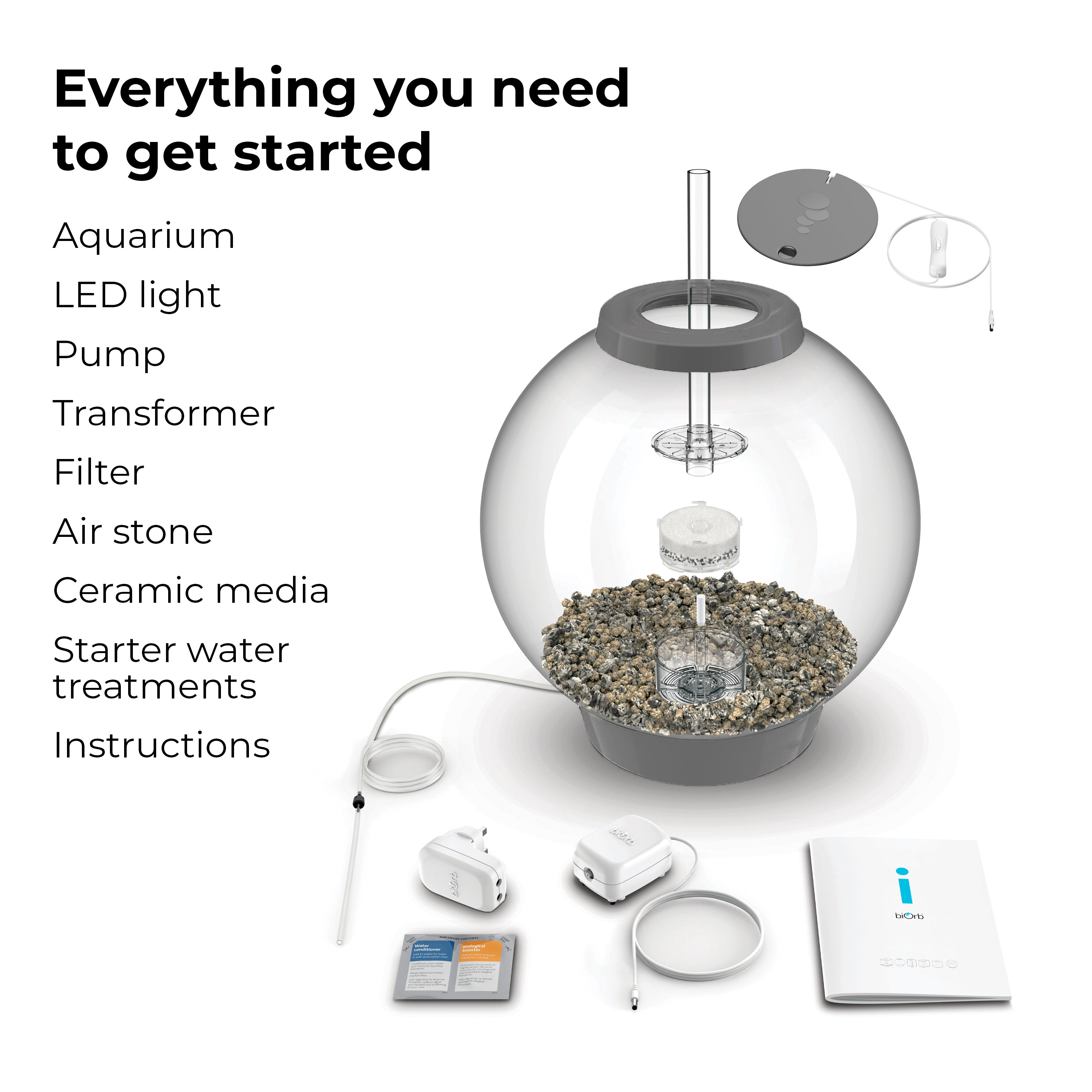 Everything you need to get started with CLASSIC 60 Aquarium with Standard Light - 16 gallon
