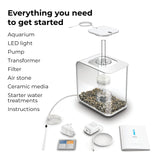 Everything you need to get started FLOW 15 Aquarium with Standard Light - 4 gallon