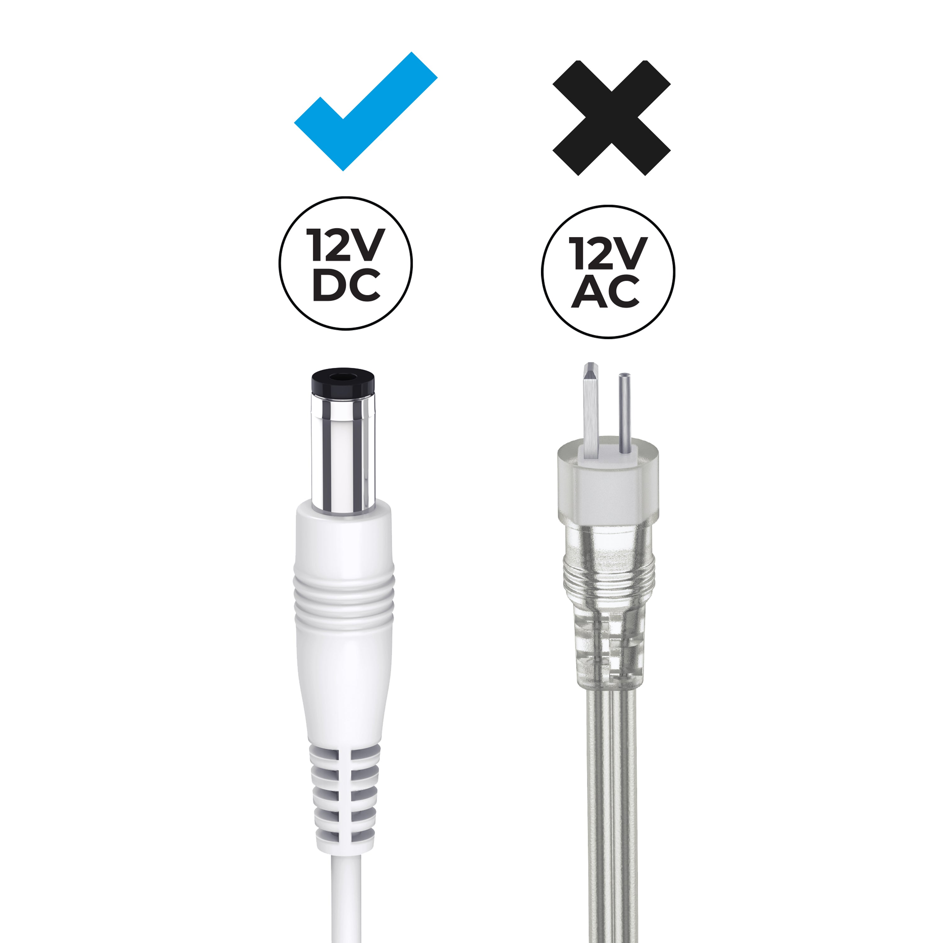 The difference between DC and AC transformer connections