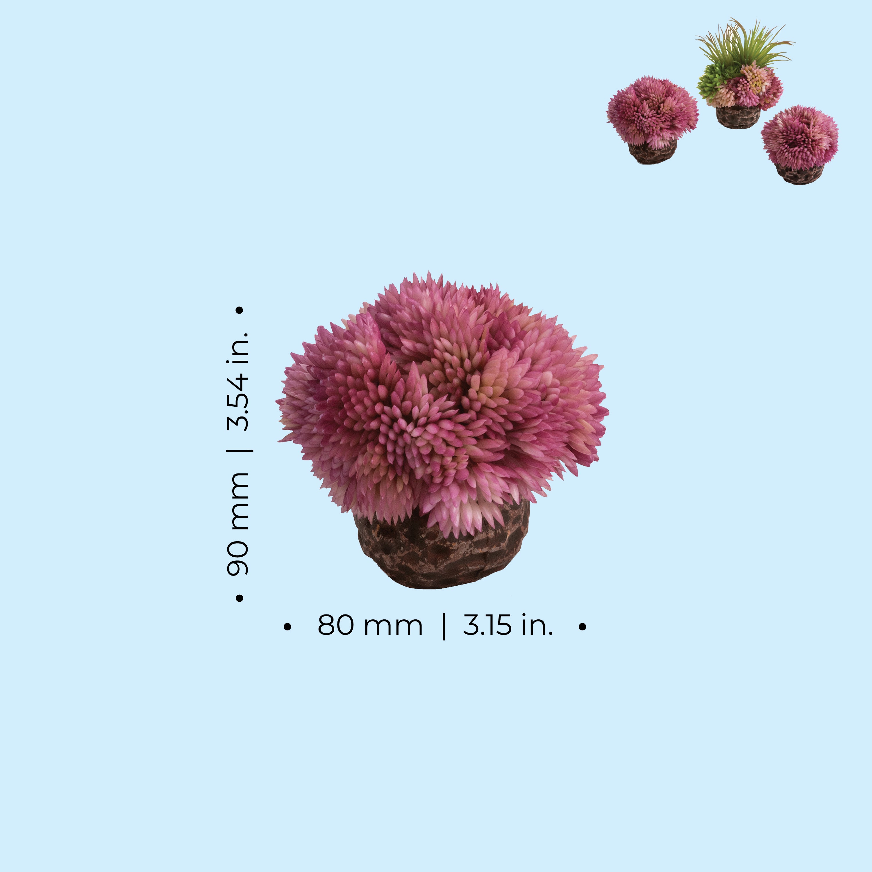 Coral Ball Set - Dimensions